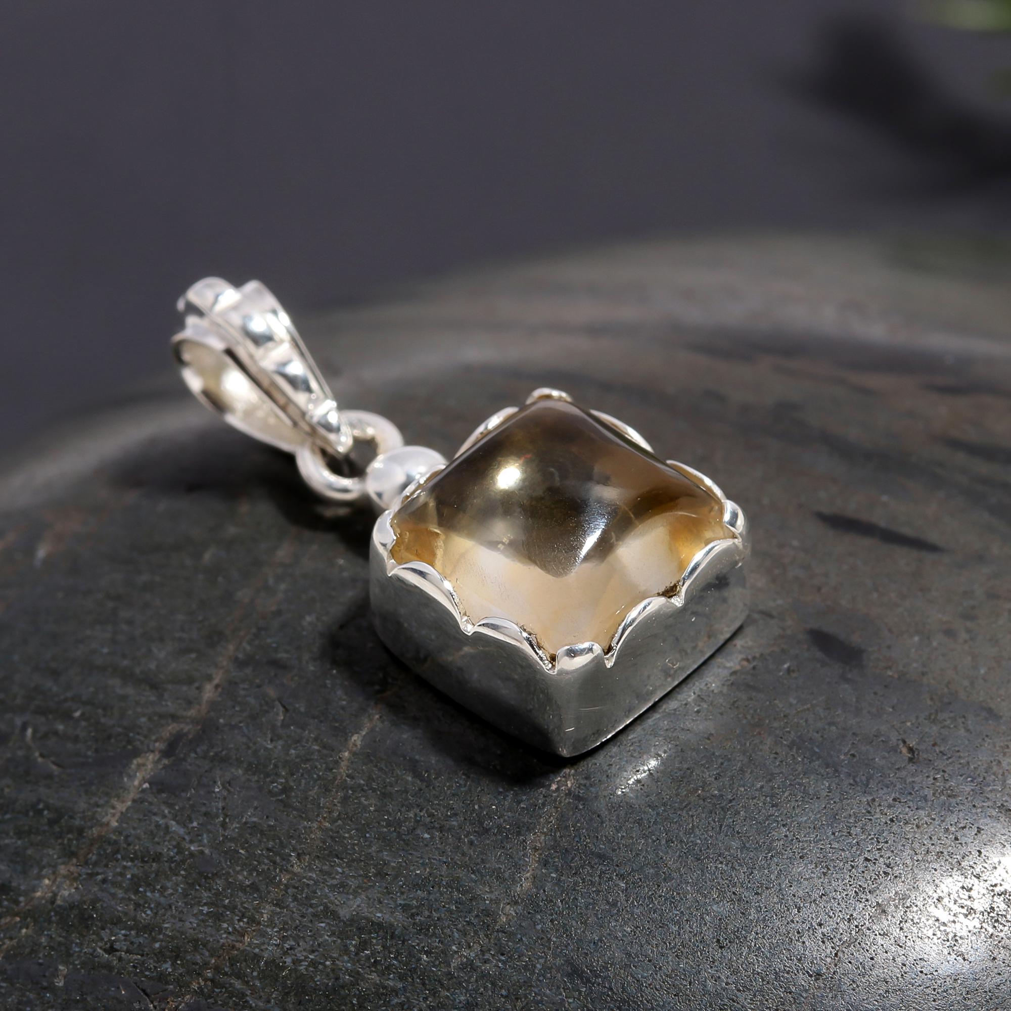 925 Silver Smoky Quartz Pendant
