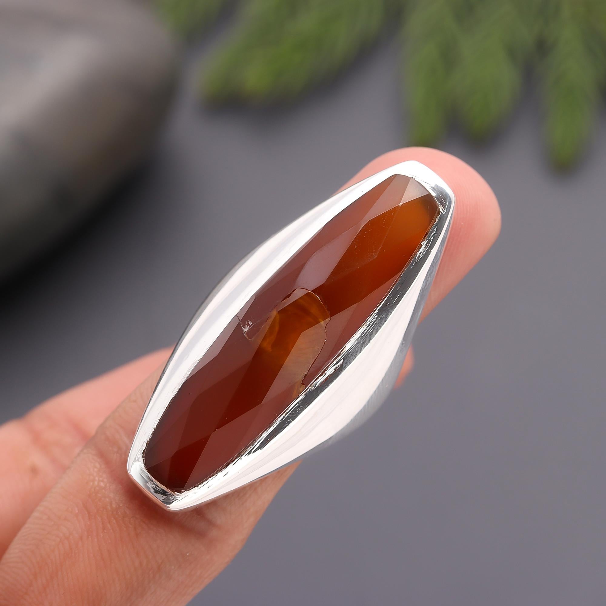 925 Silver Carnelian Ring