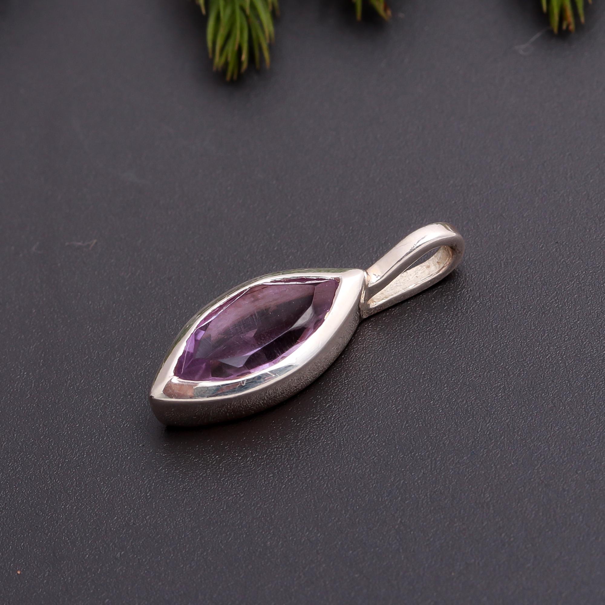 925 Silver Amethyst Pendant