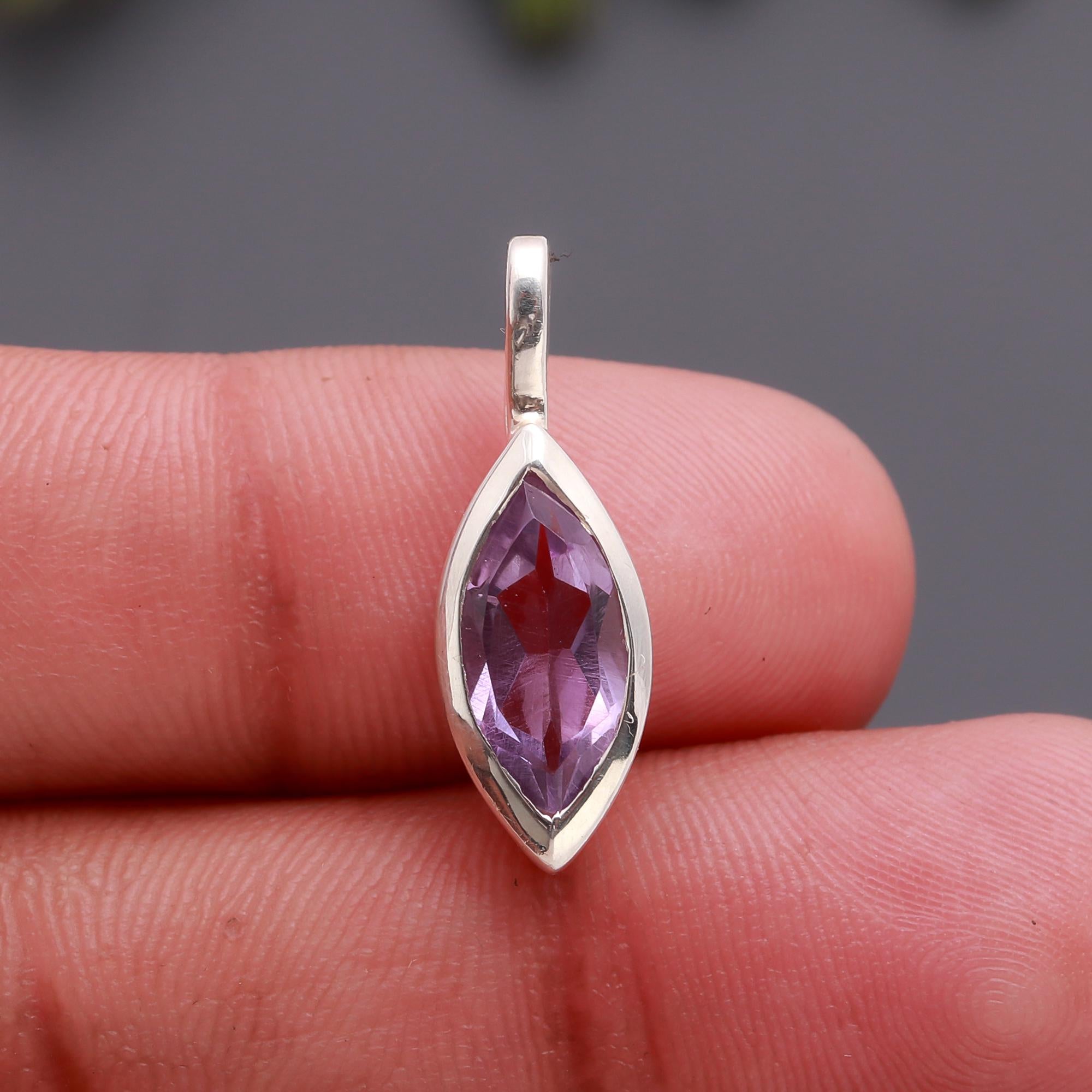 925 Silver Amethyst Pendant