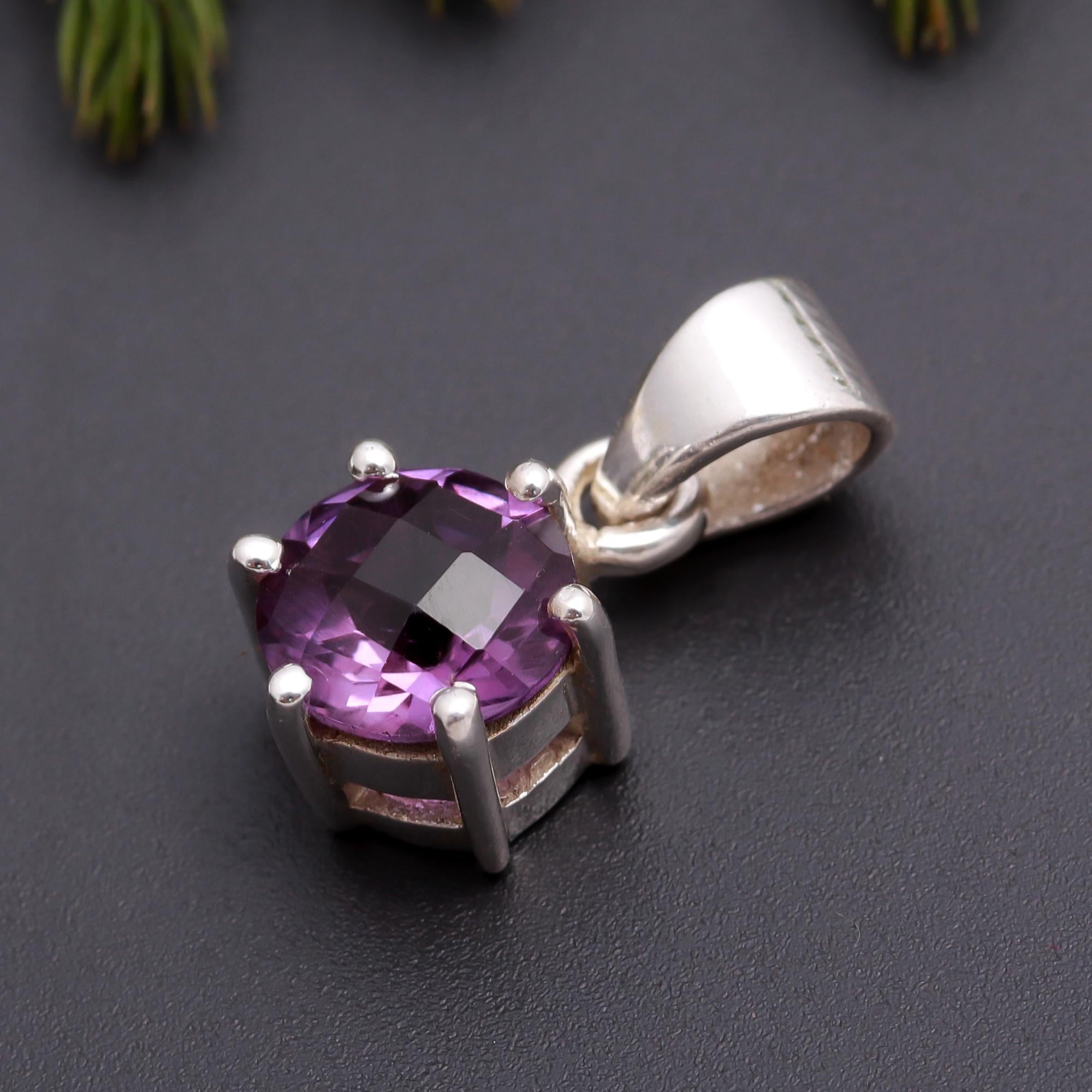 925 Silver Amethyst Pendant