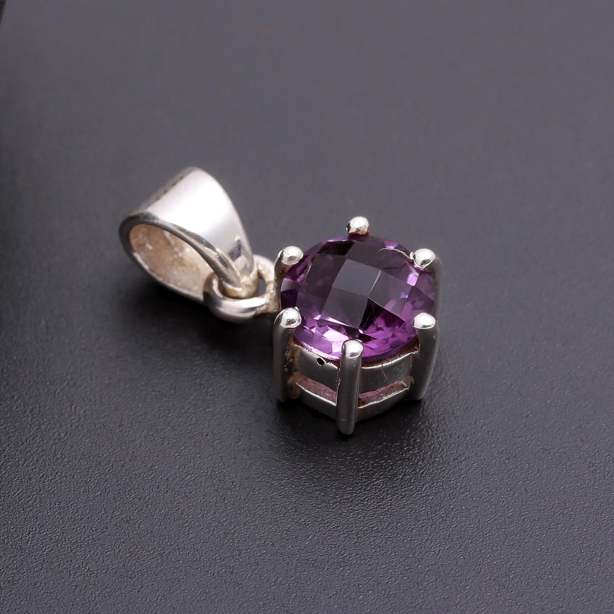 925 Silver Amethyst Pendant