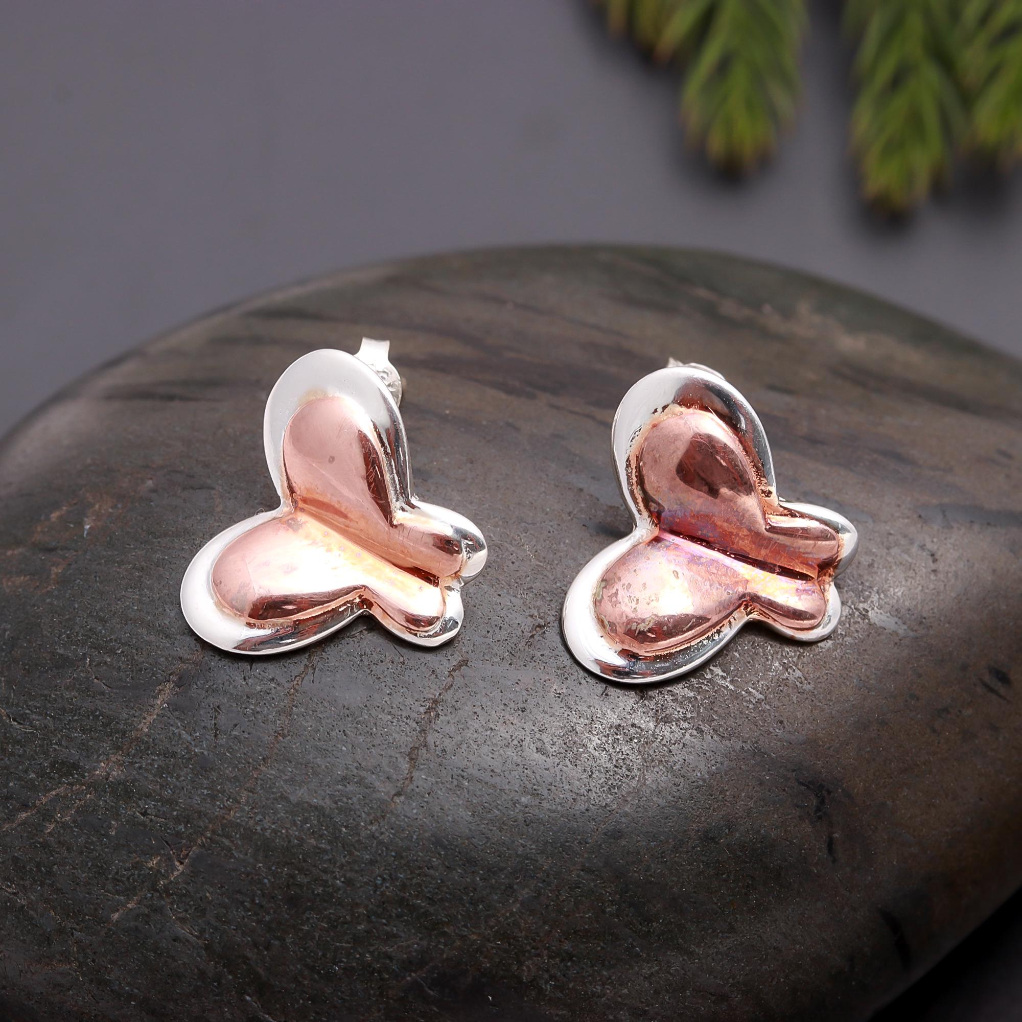 925 Silver Butterfly Stud Earrings