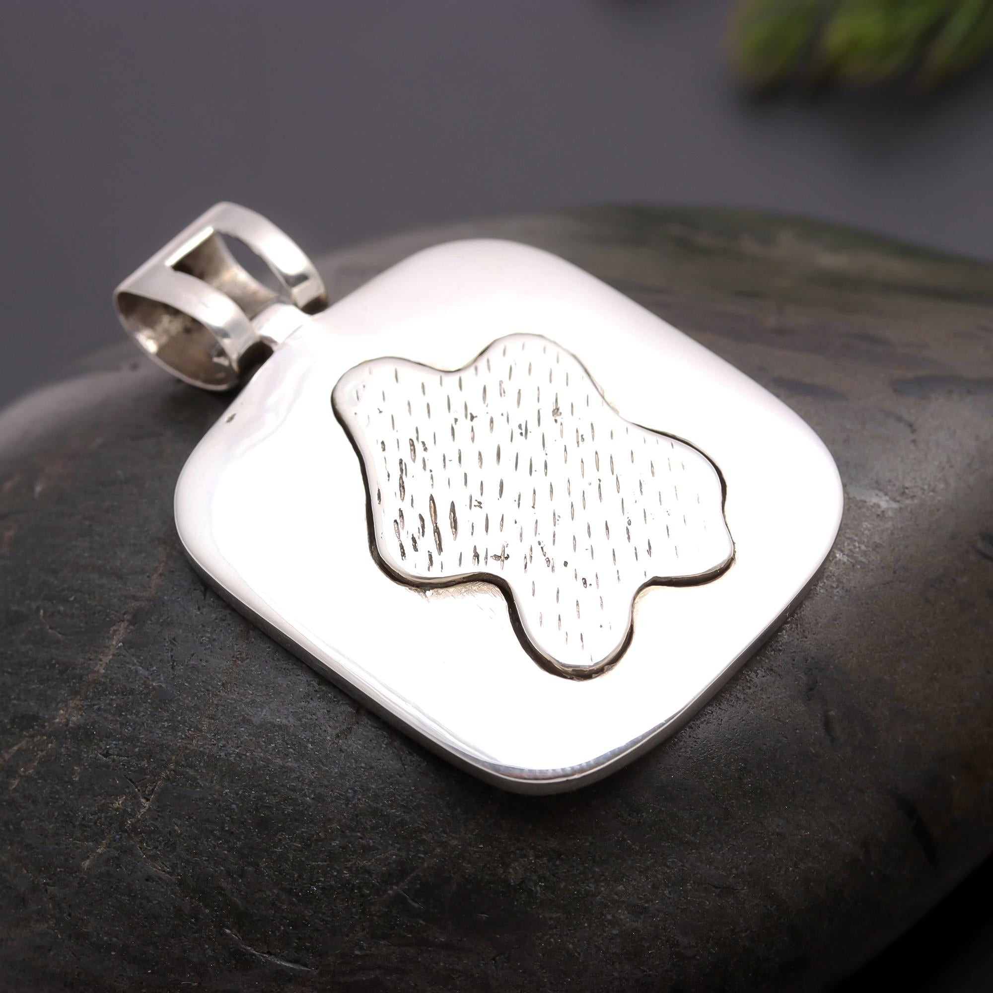 925 Silver Textured Cloud Pendant