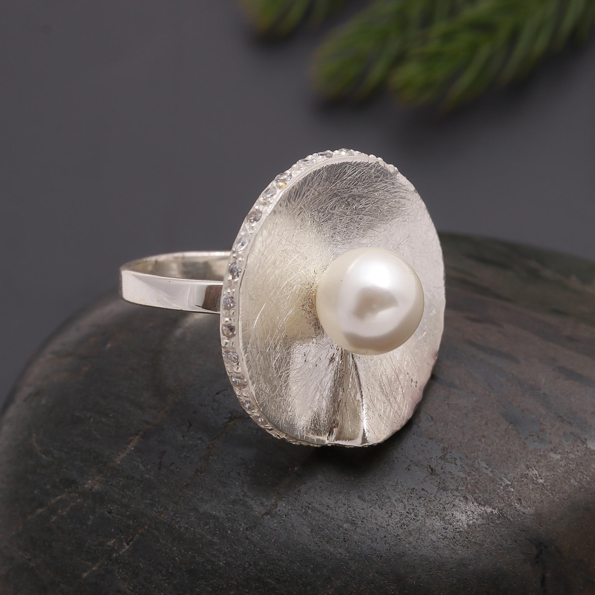 925 Silver Pearl Ring