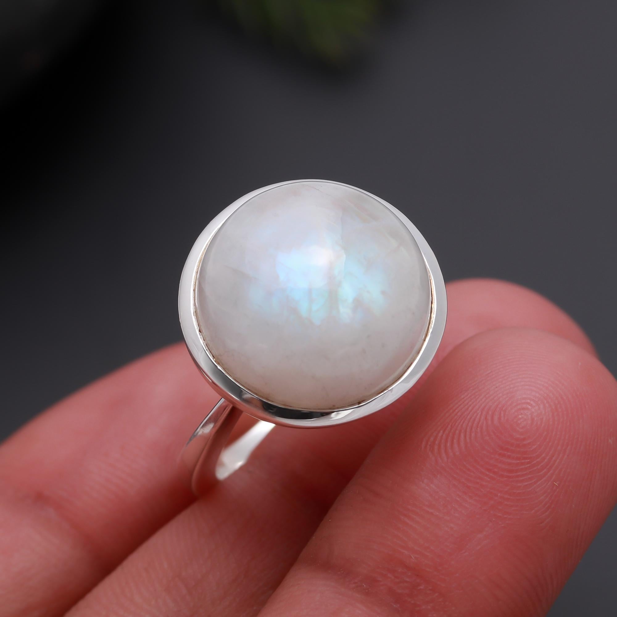 925 Silver Moonstone Ring