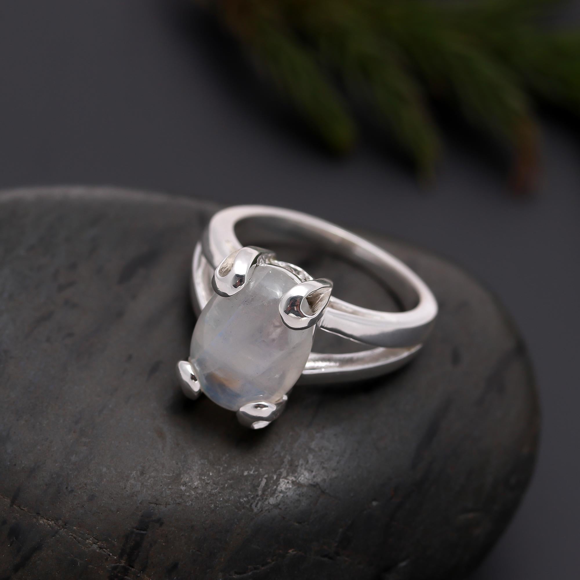 925 Silver Moonstone Ring