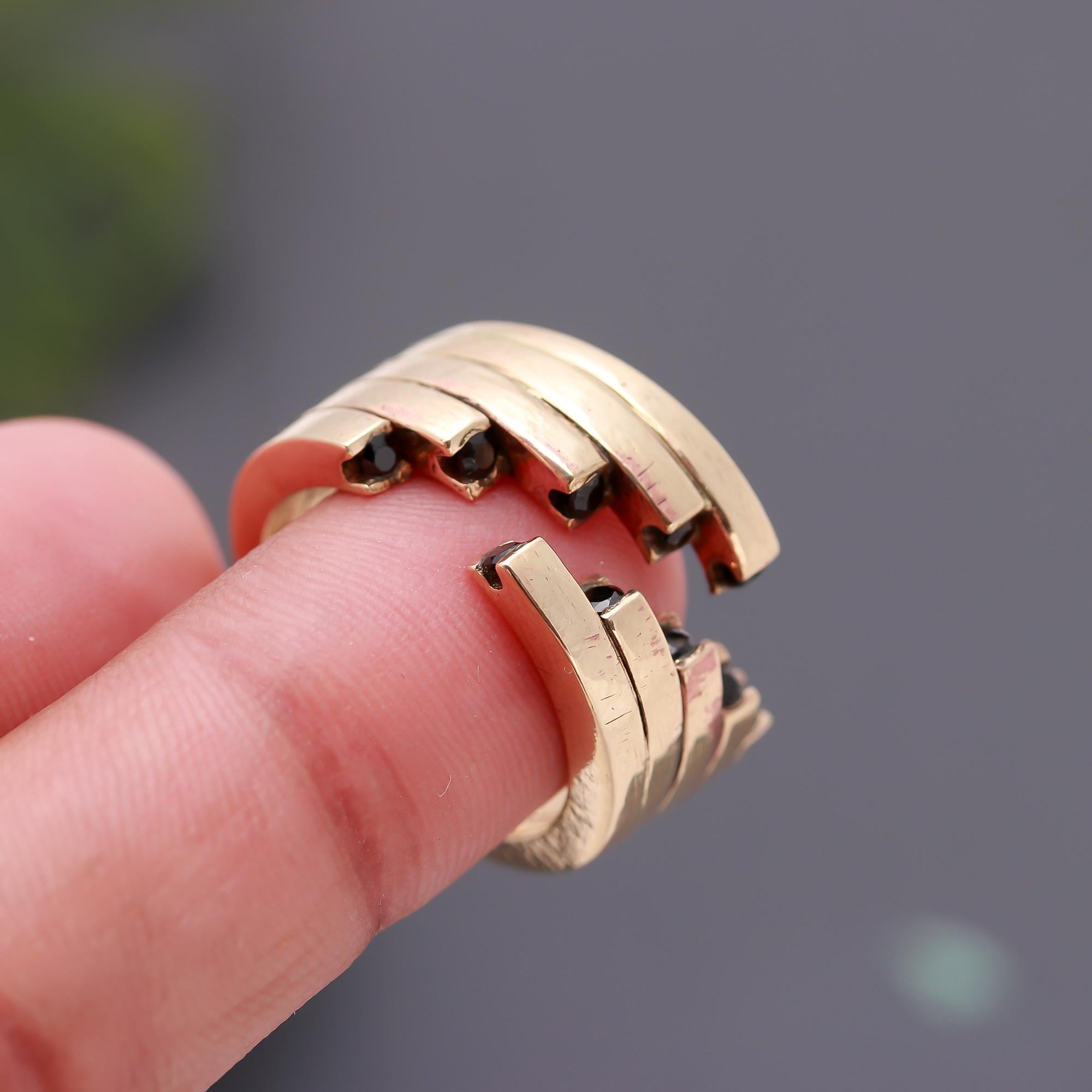 925 Silver Blue Sapphire Open Wrap Ring