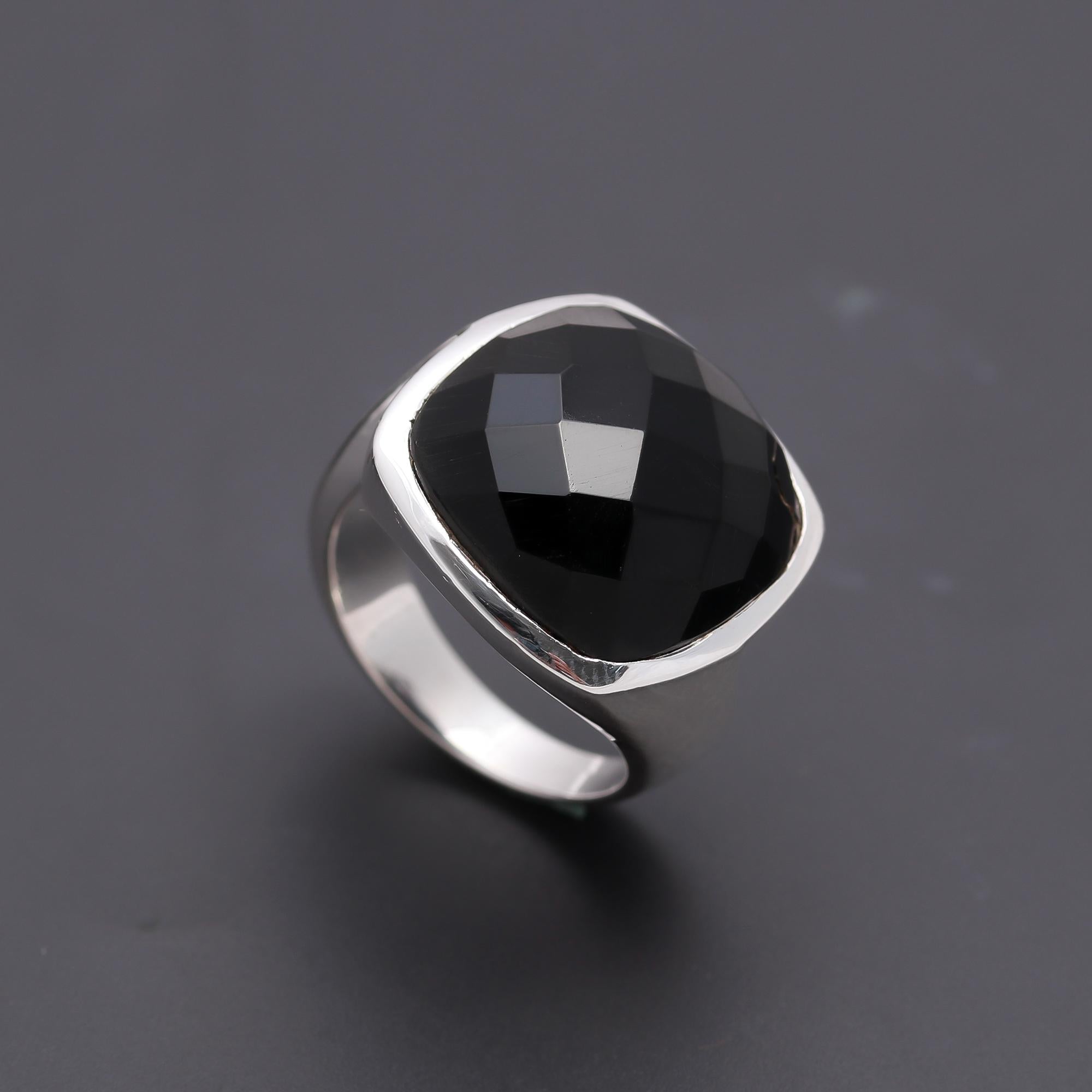 925 Silver Black Onyx Ring