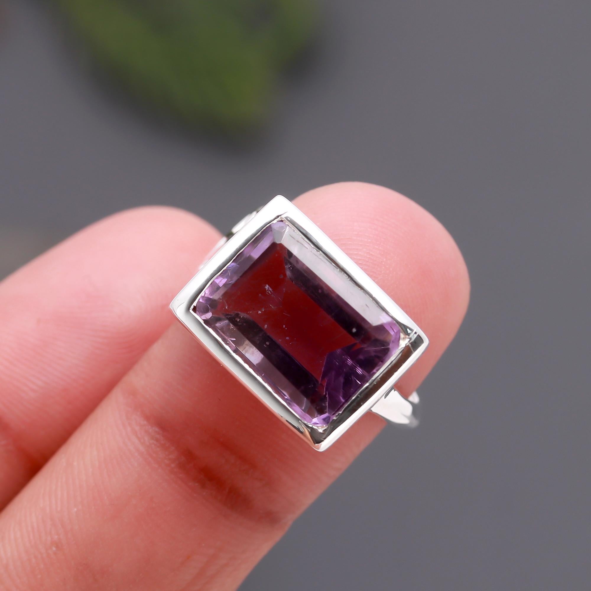 925 Silver Amethyst Ring