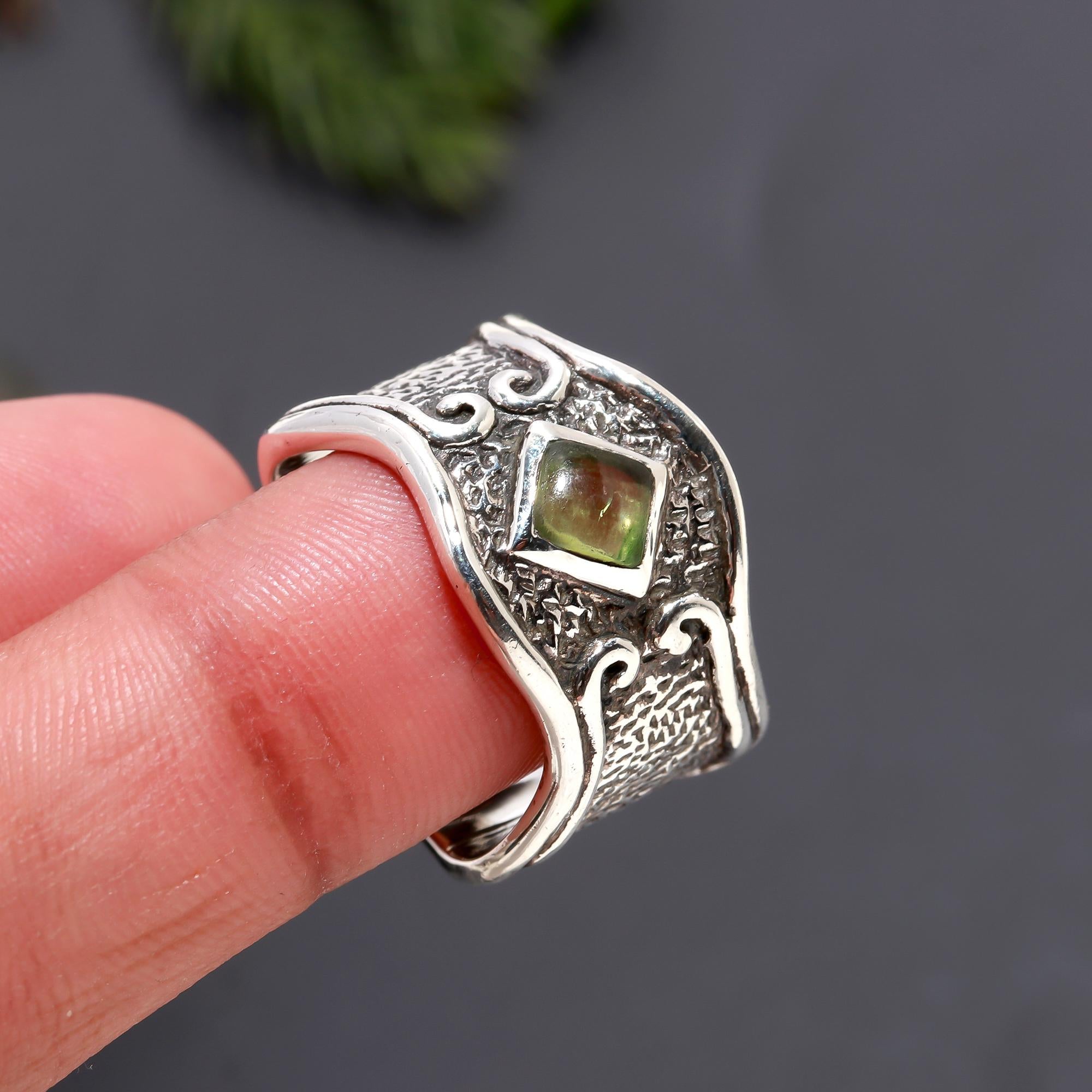 925 Silver Antique-Style Textured Ring