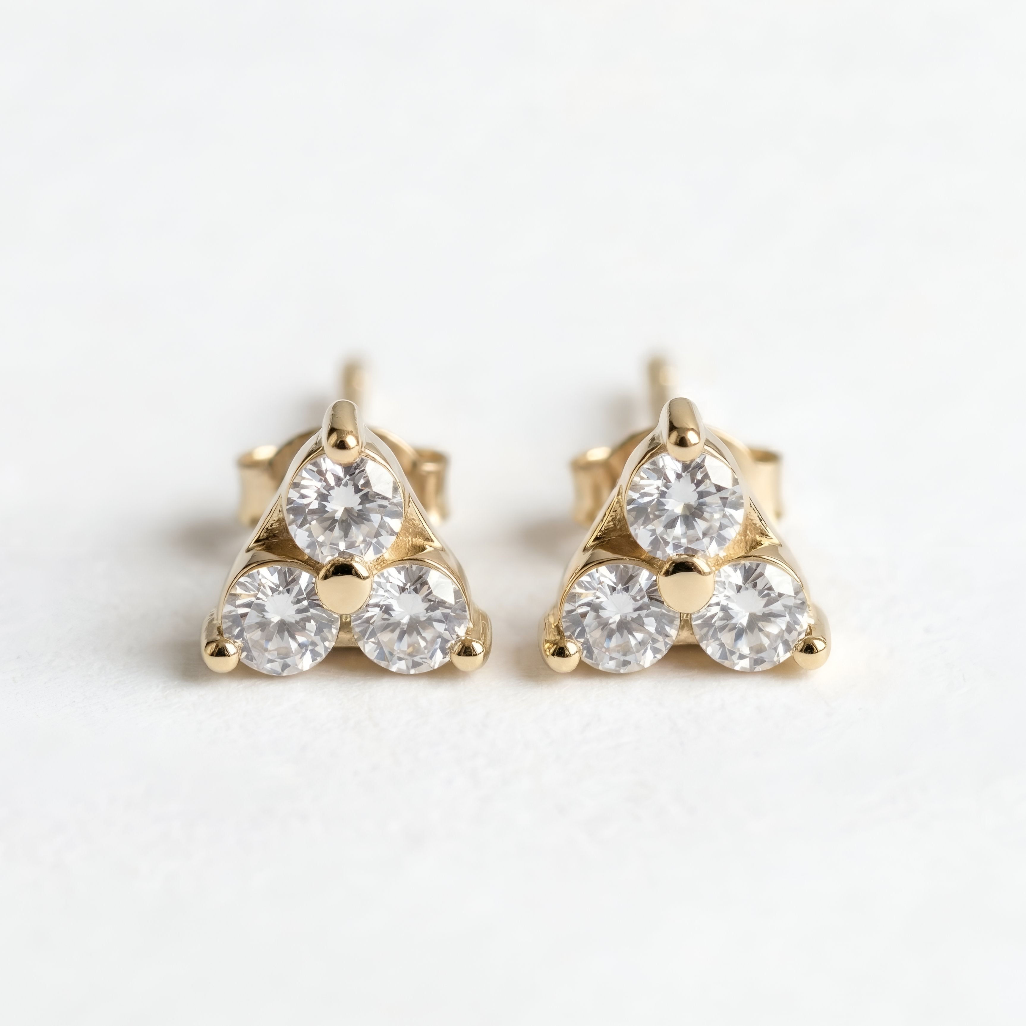 925 Silver Trio Spark Stud Earrings