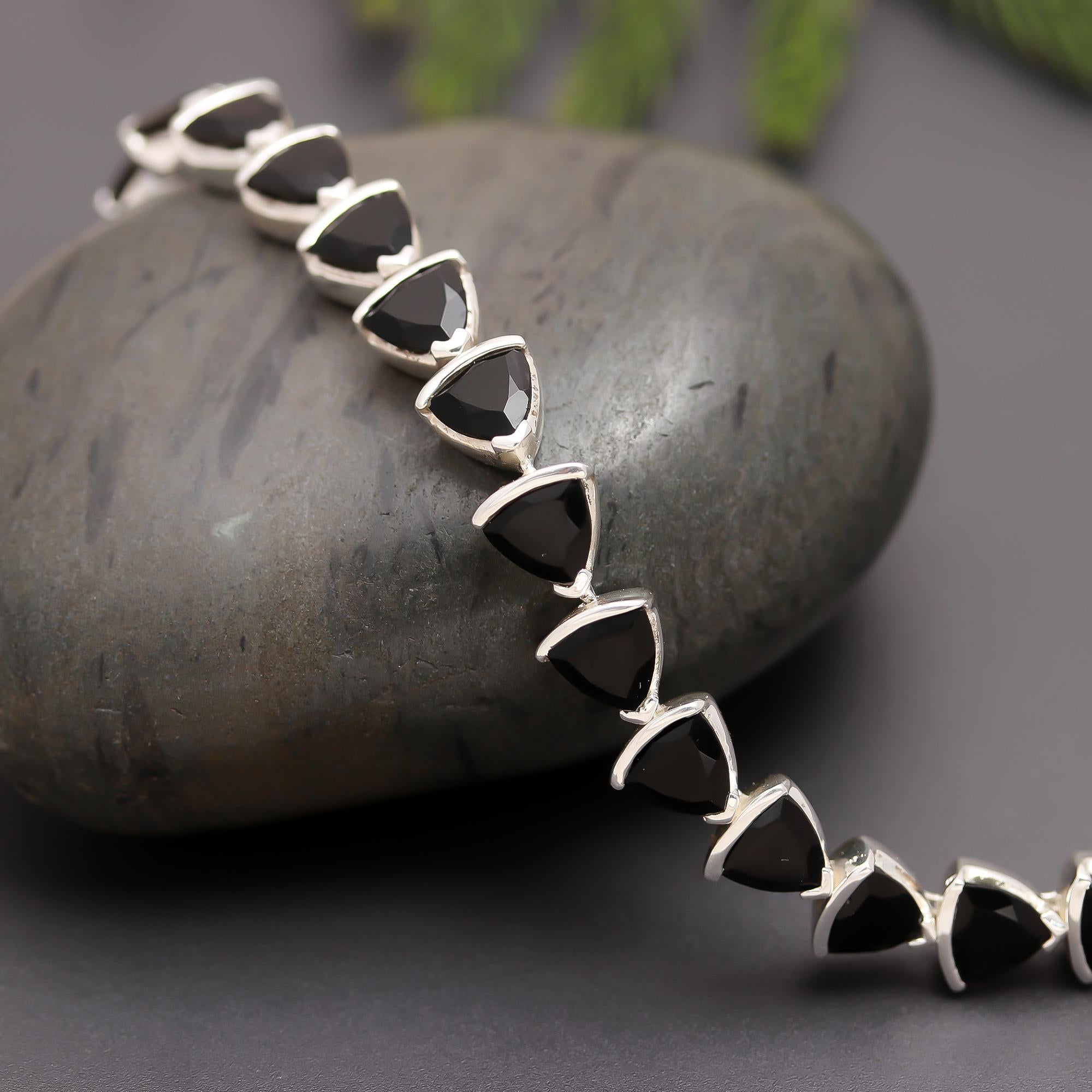 925 Silver Black Onyx Bracelet