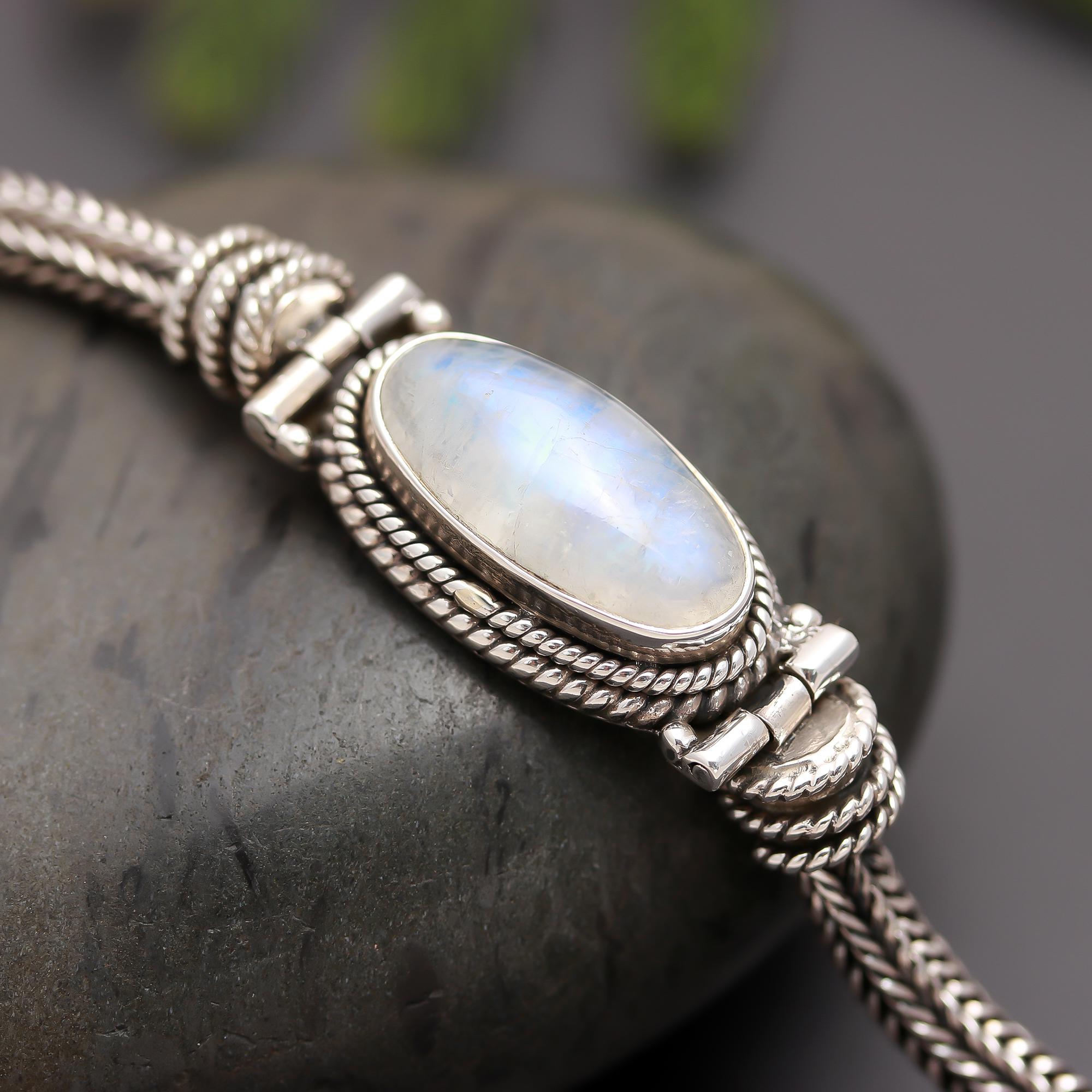 925 Silver Moonstone Bracelet