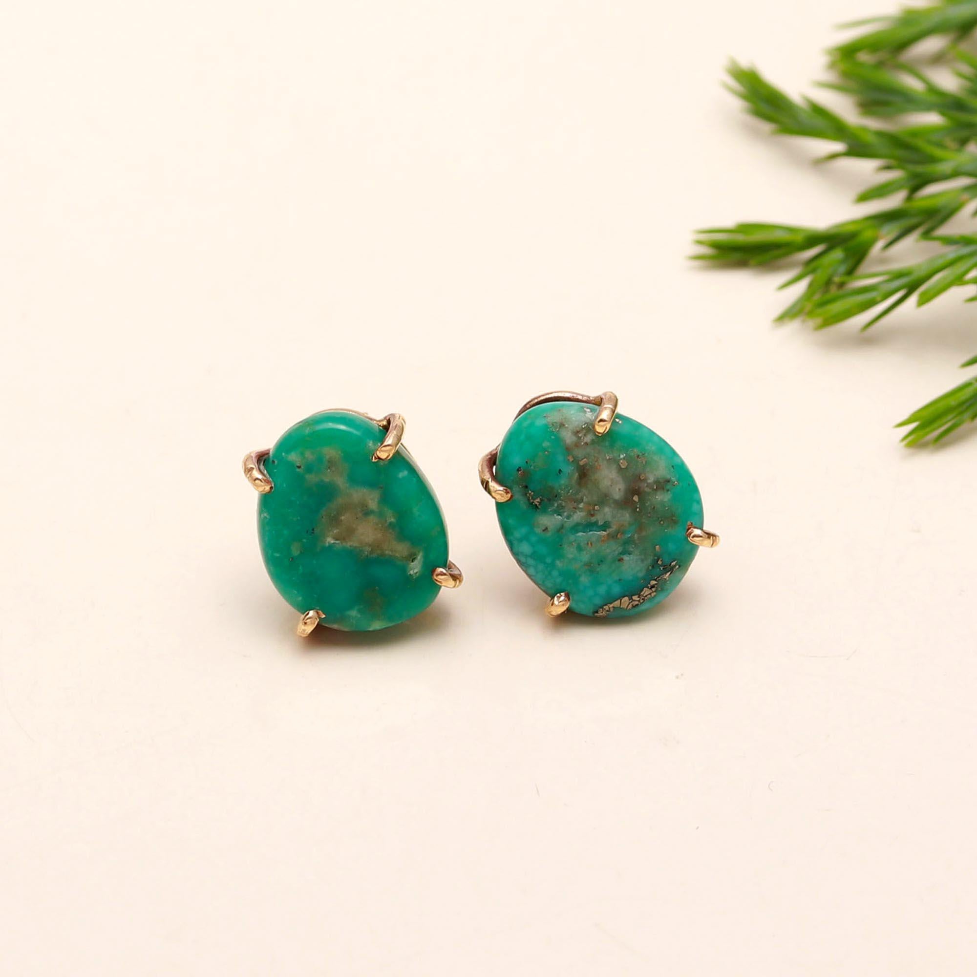 925 Silver Turquoise Stud Earrings