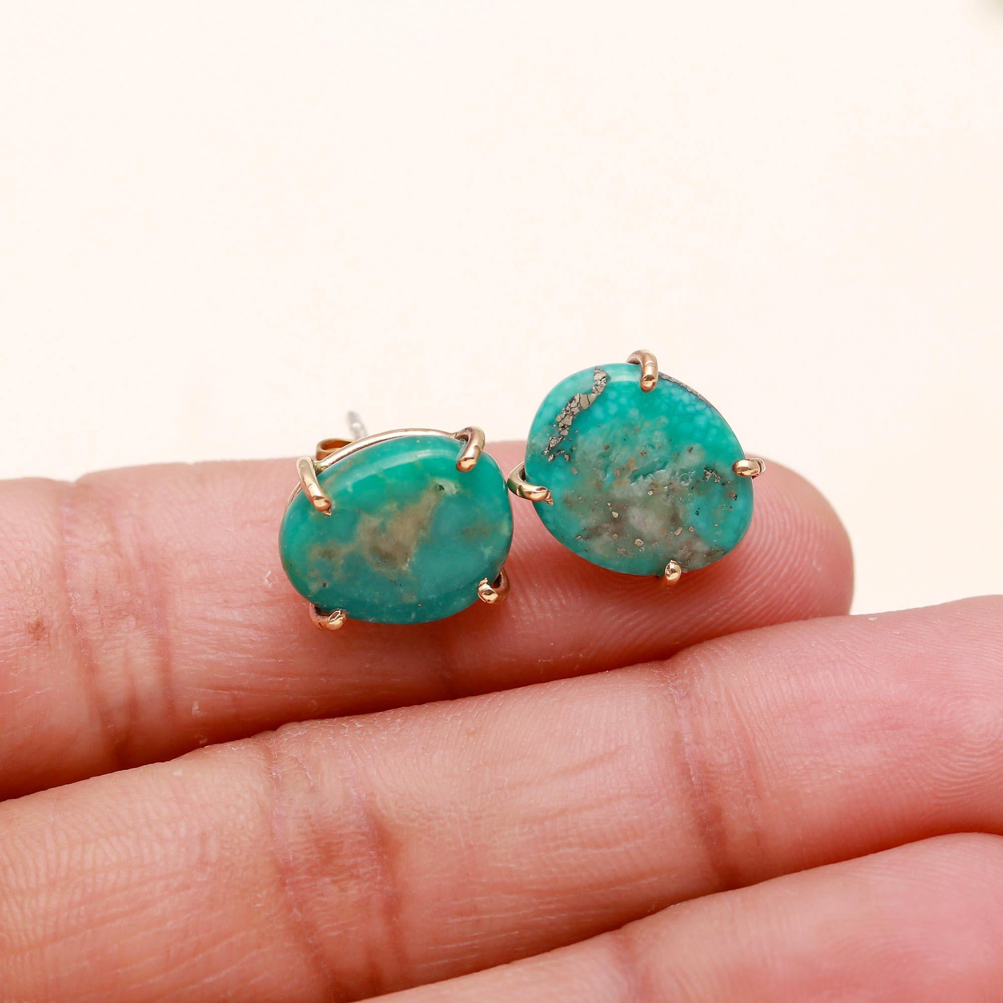 925 Silver Turquoise Stud Earrings