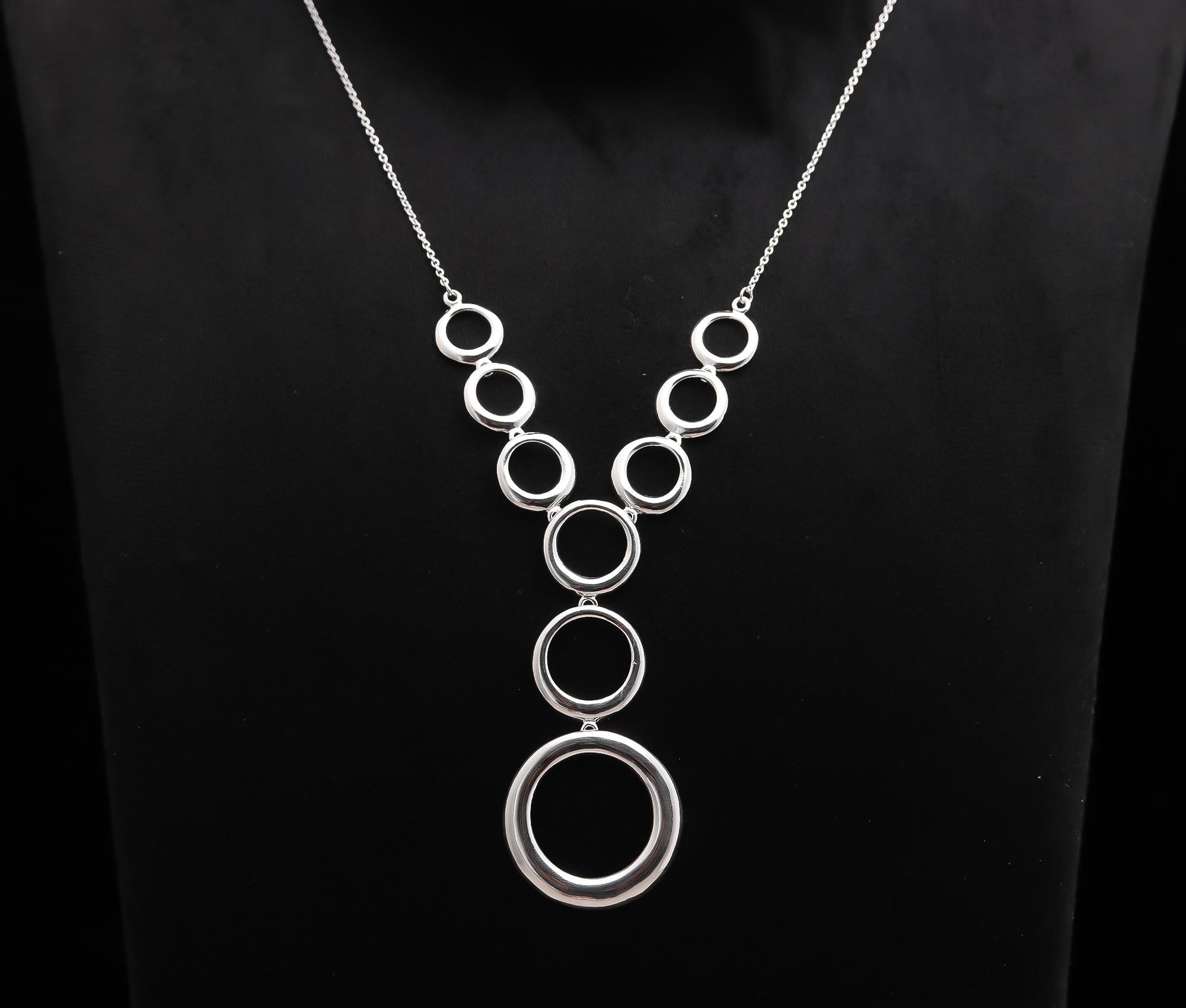925 Silver Bold Circle Link Necklace