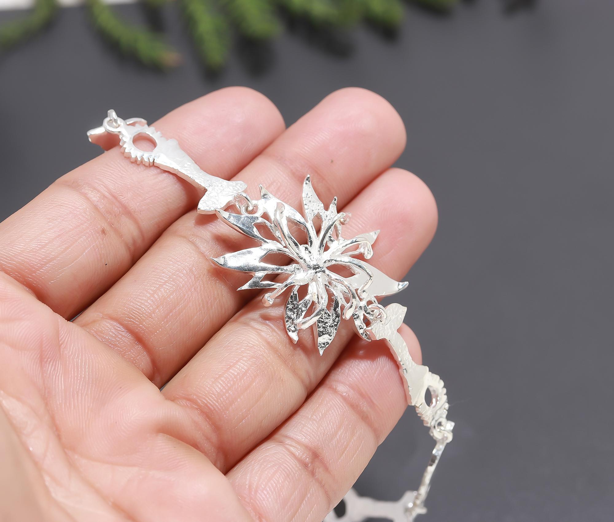 925 Silver Floral Bracelet