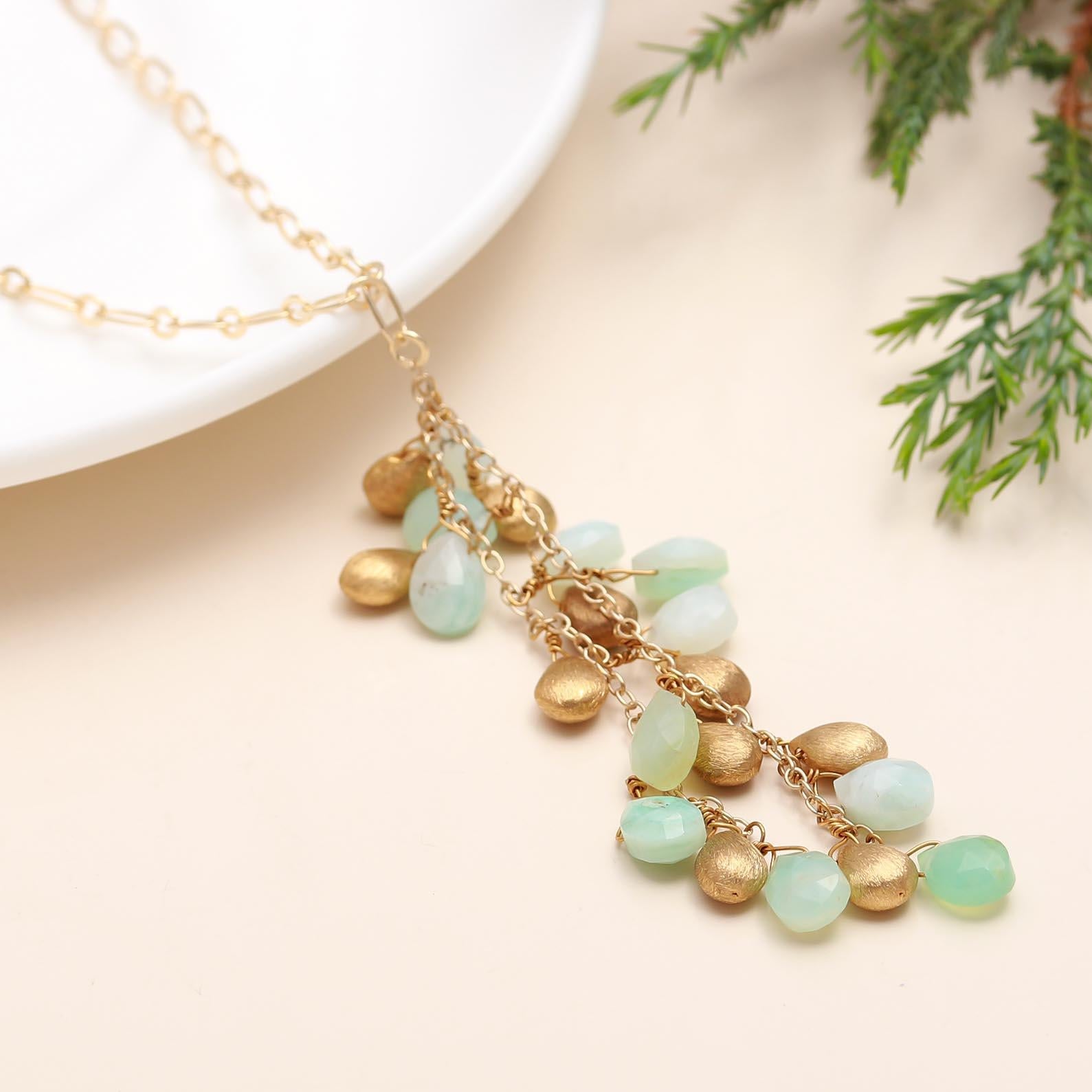 The Spring Cascade: Cluster Beaded Necklace