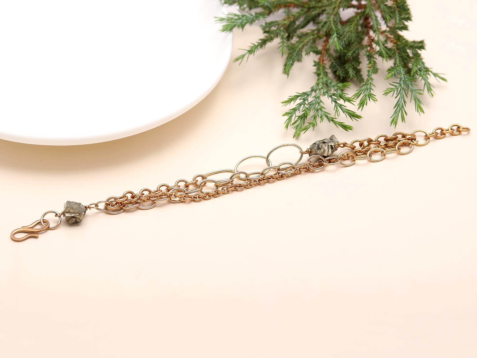 925 Silver Multi-Layer Chain Bracelet