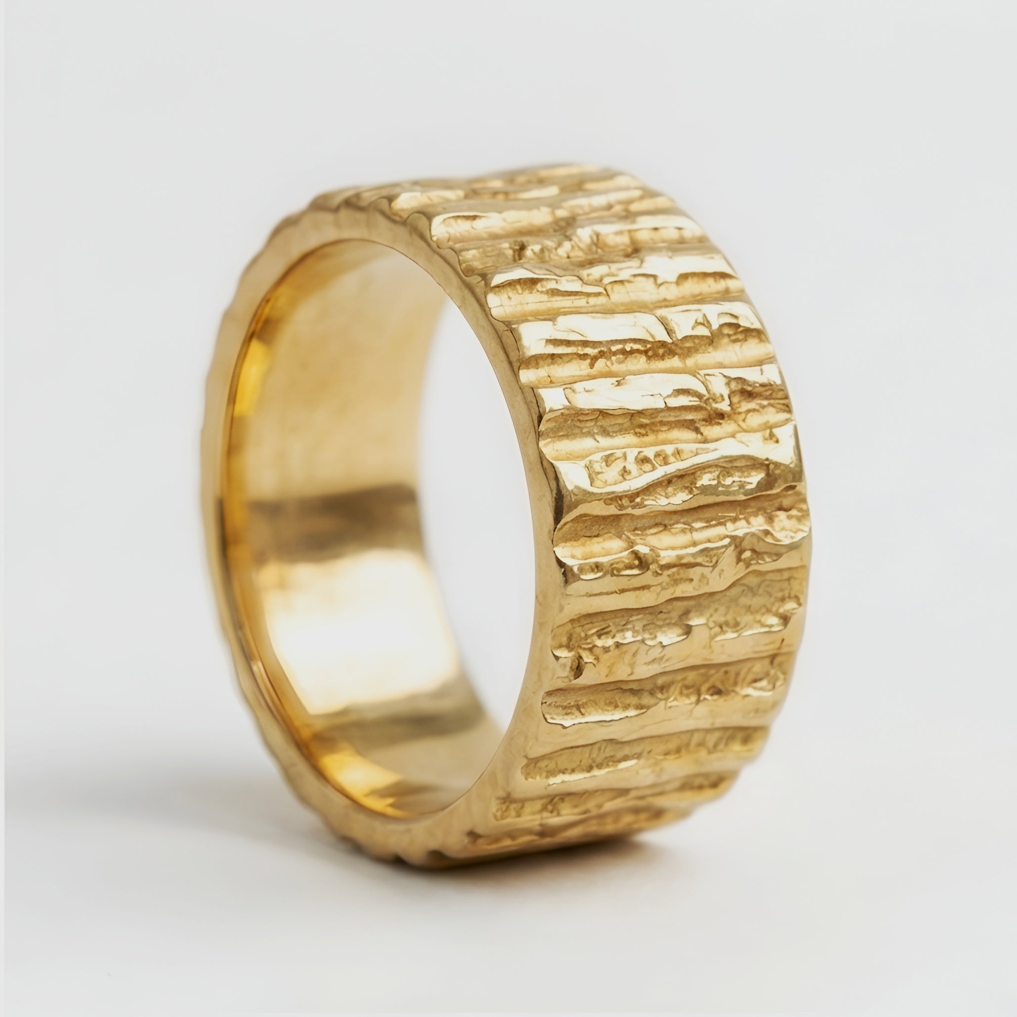 The Sequoia Bark: Wide Bark Band Ring