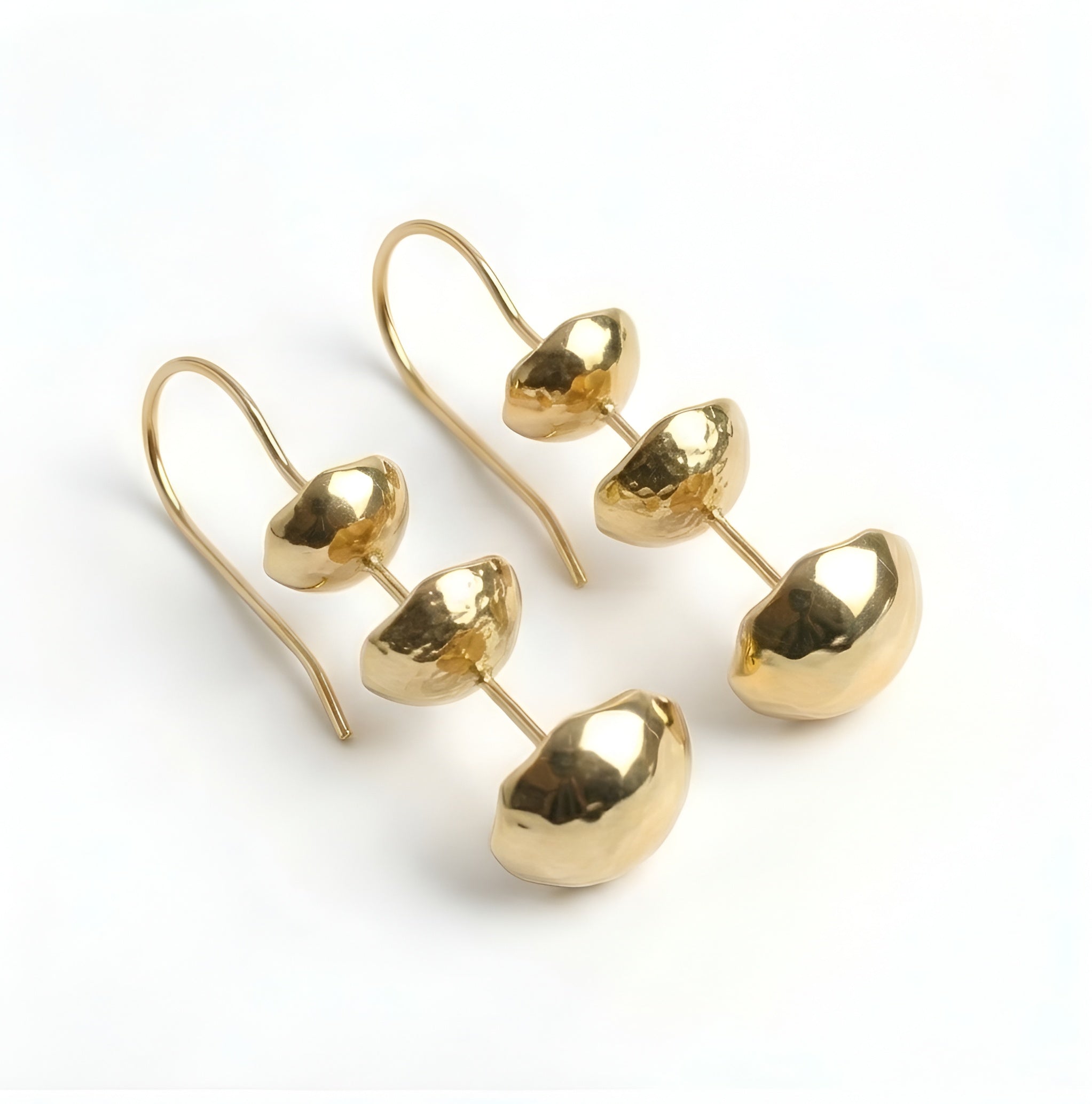 The Ikebana Drop: Triple Dome Pod Stack Earrings