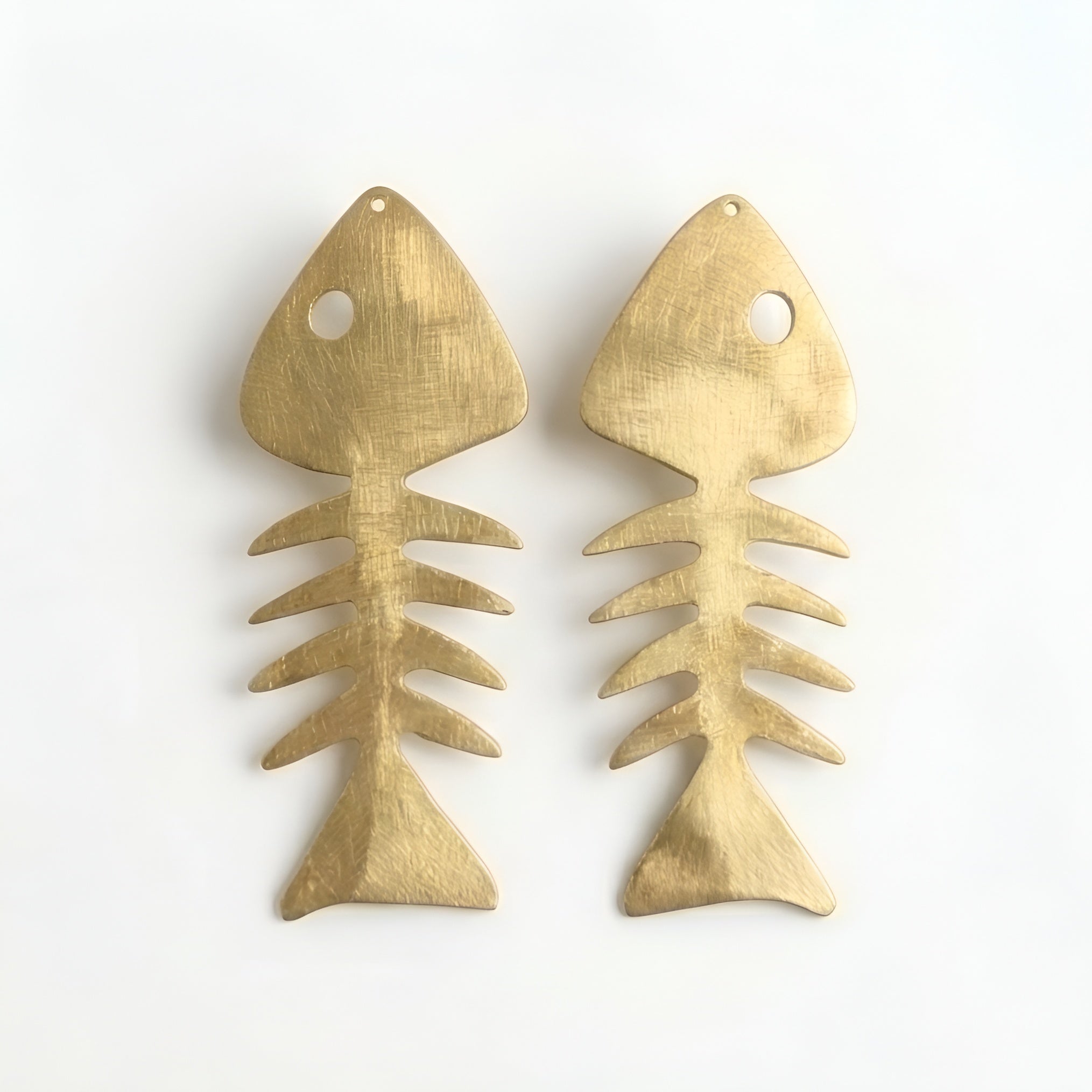 The Poseidon's Table: Fishbone Skeleton Statement Earrings