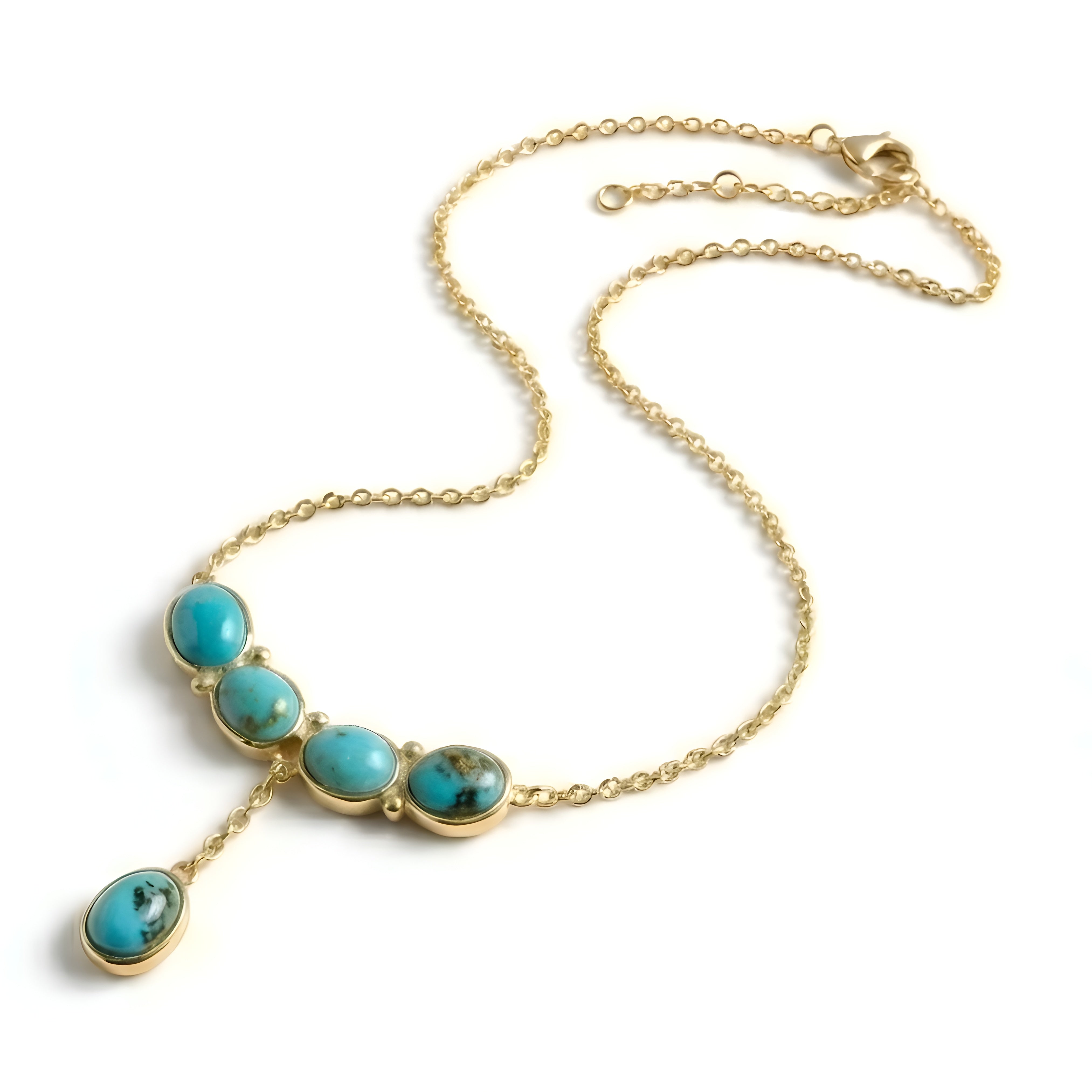 The Sonoran Drift: Turquoise Graduated Drop Necklace