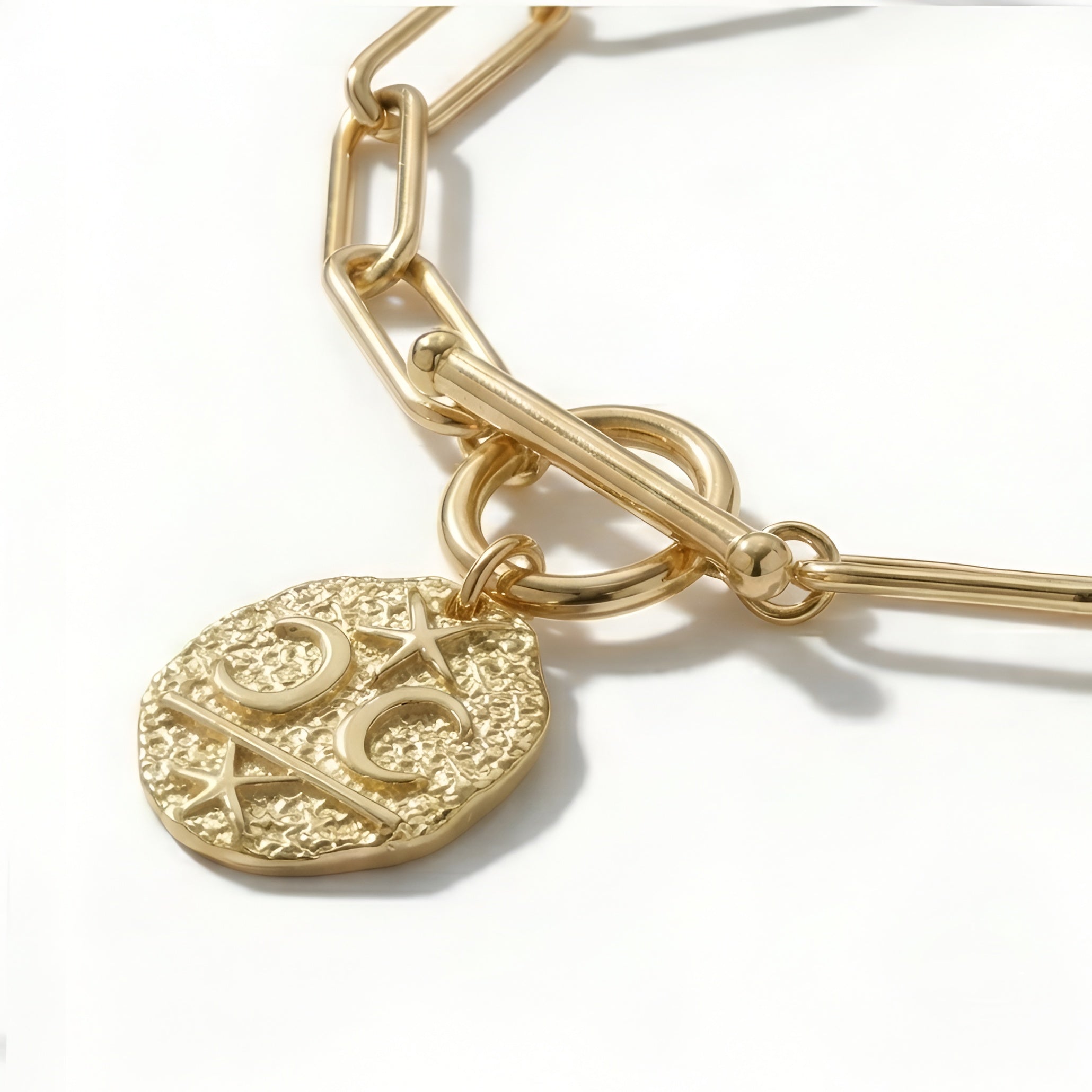 The Alchemist's Seal: Celestial Medallion Paperclip Necklace