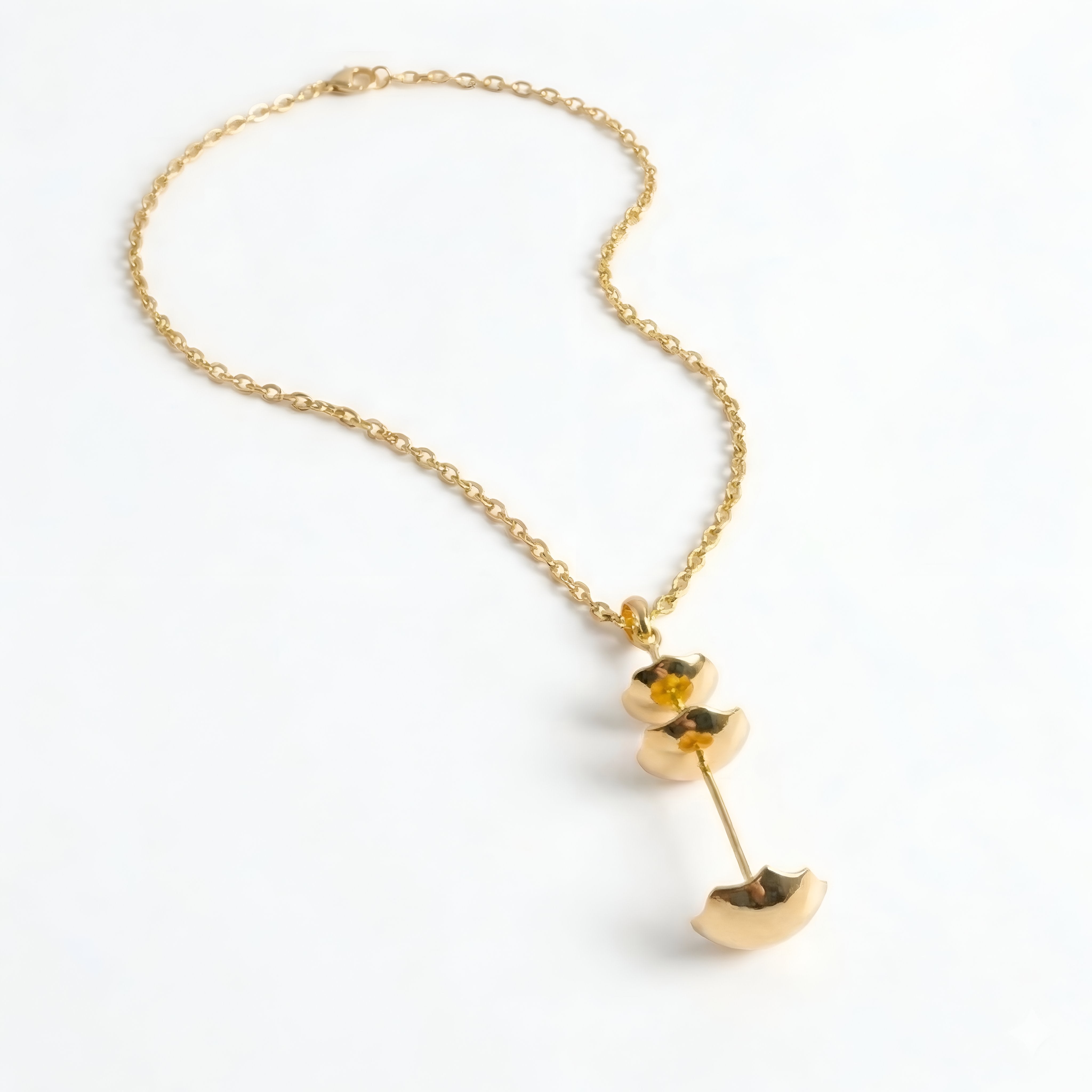The Ikebana Pendant: Triple Dome Pod Stack Necklace