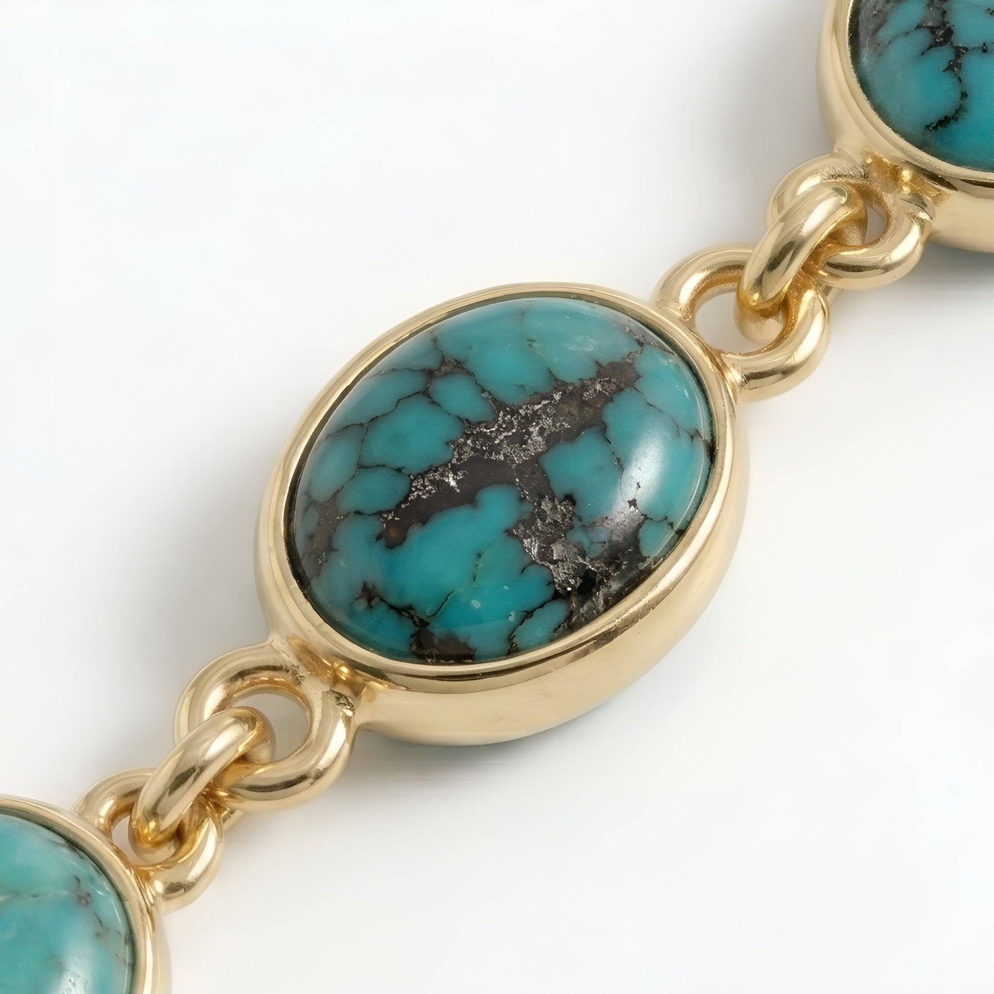 The Turquoise Trail: Multi-Stone Bezel Tennis Bracelet