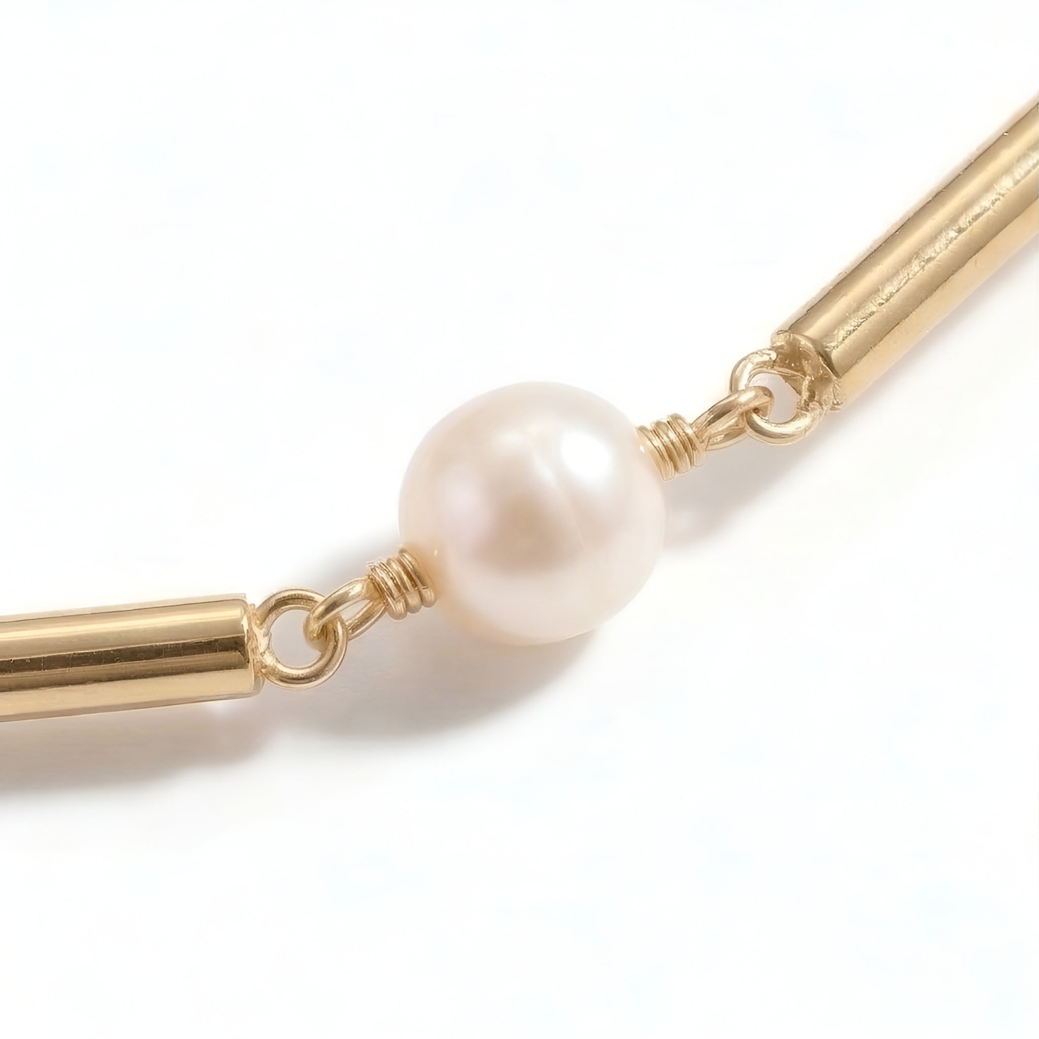 The Mikimoto Morse: Pearl Gold Bar Station Bracelet