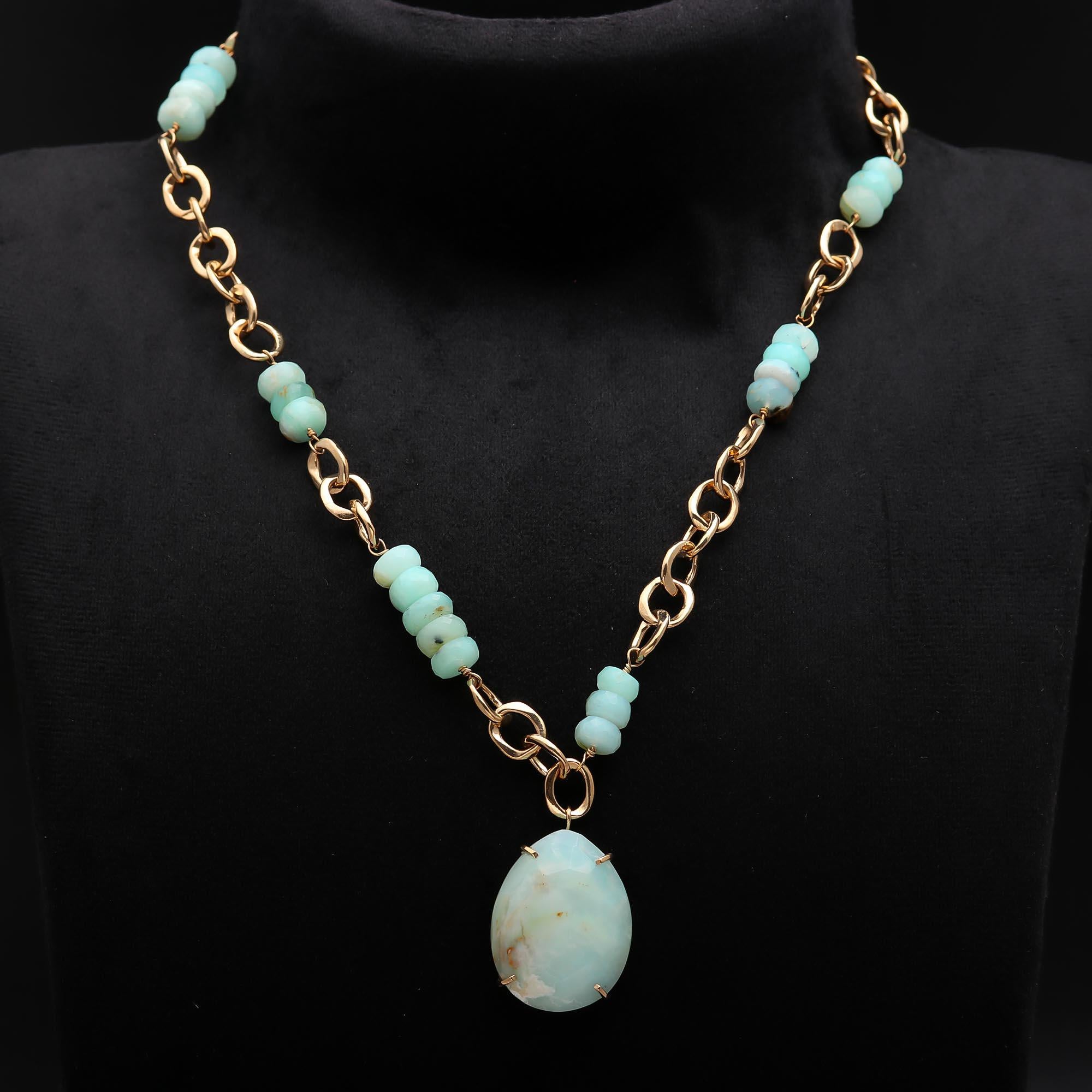 925 Silver Opal Pendant Necklace