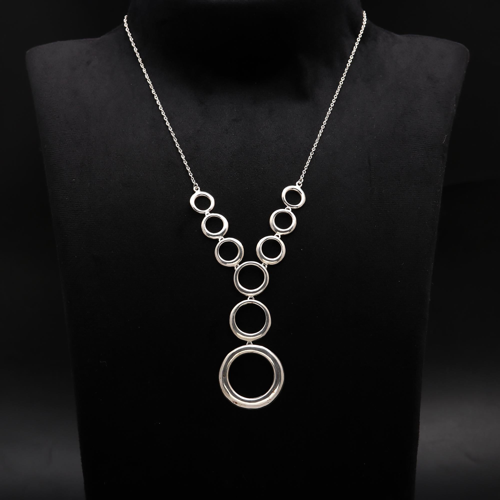 925 Silver Open Circle Pendant Necklace