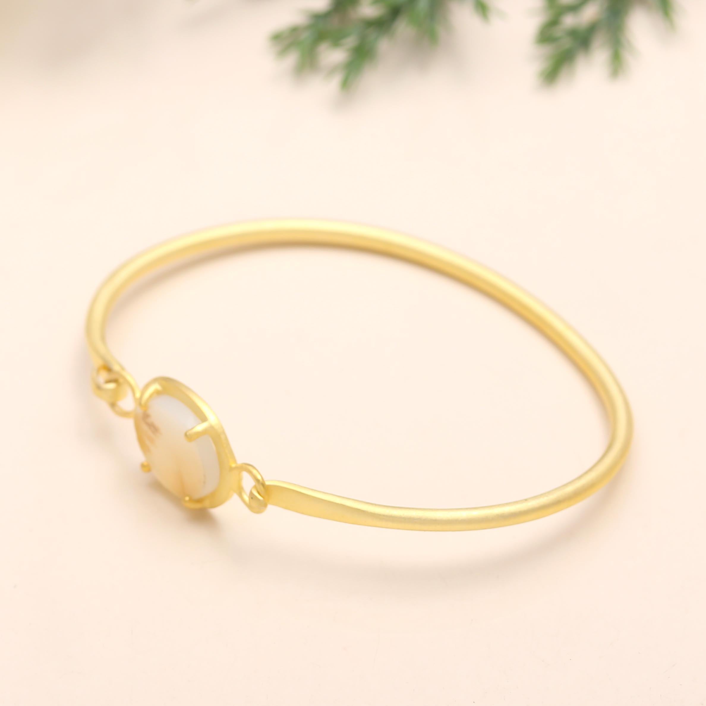 925 Silver Dendritic Agate Bangle