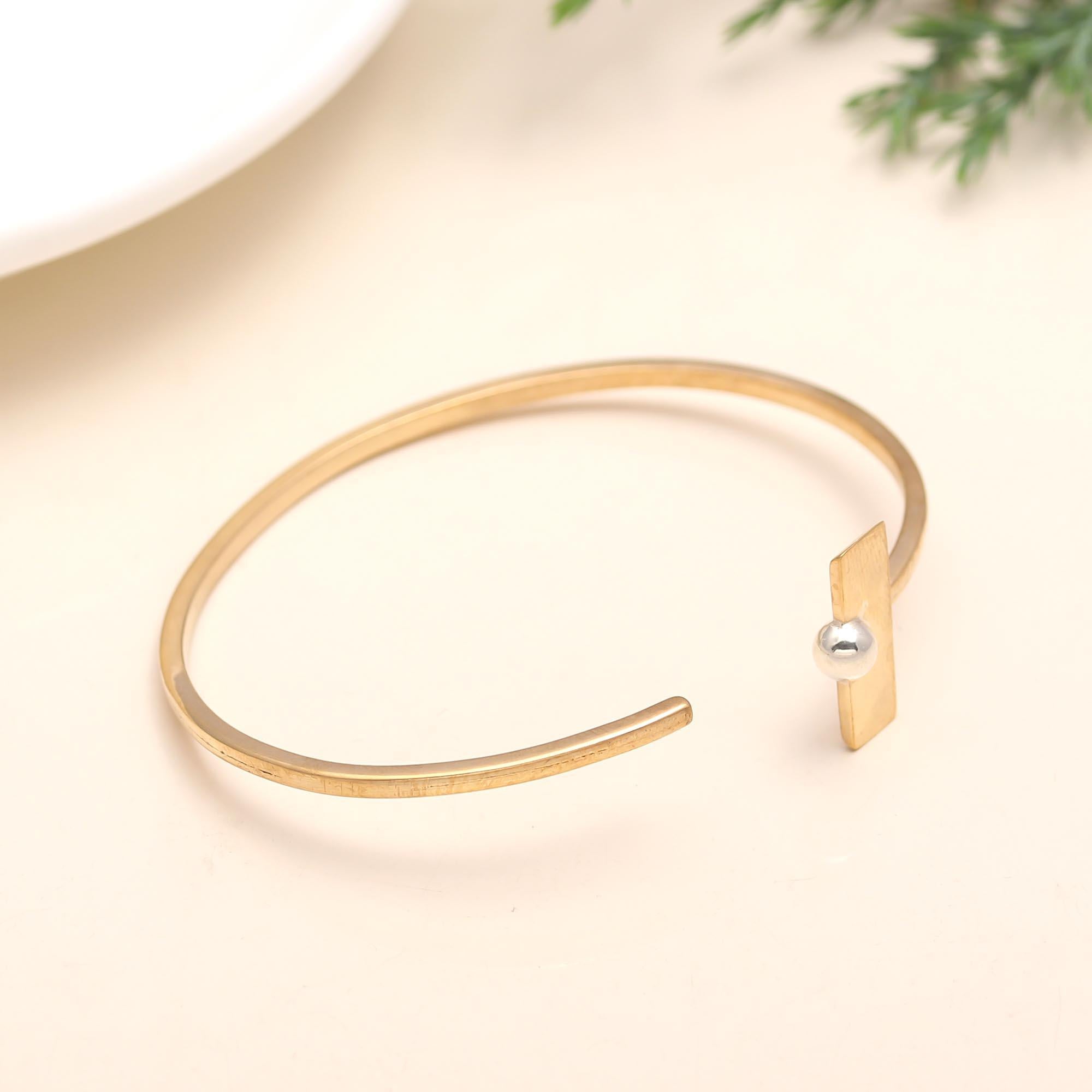 925 Silver Bar Open Cuff Bracelet