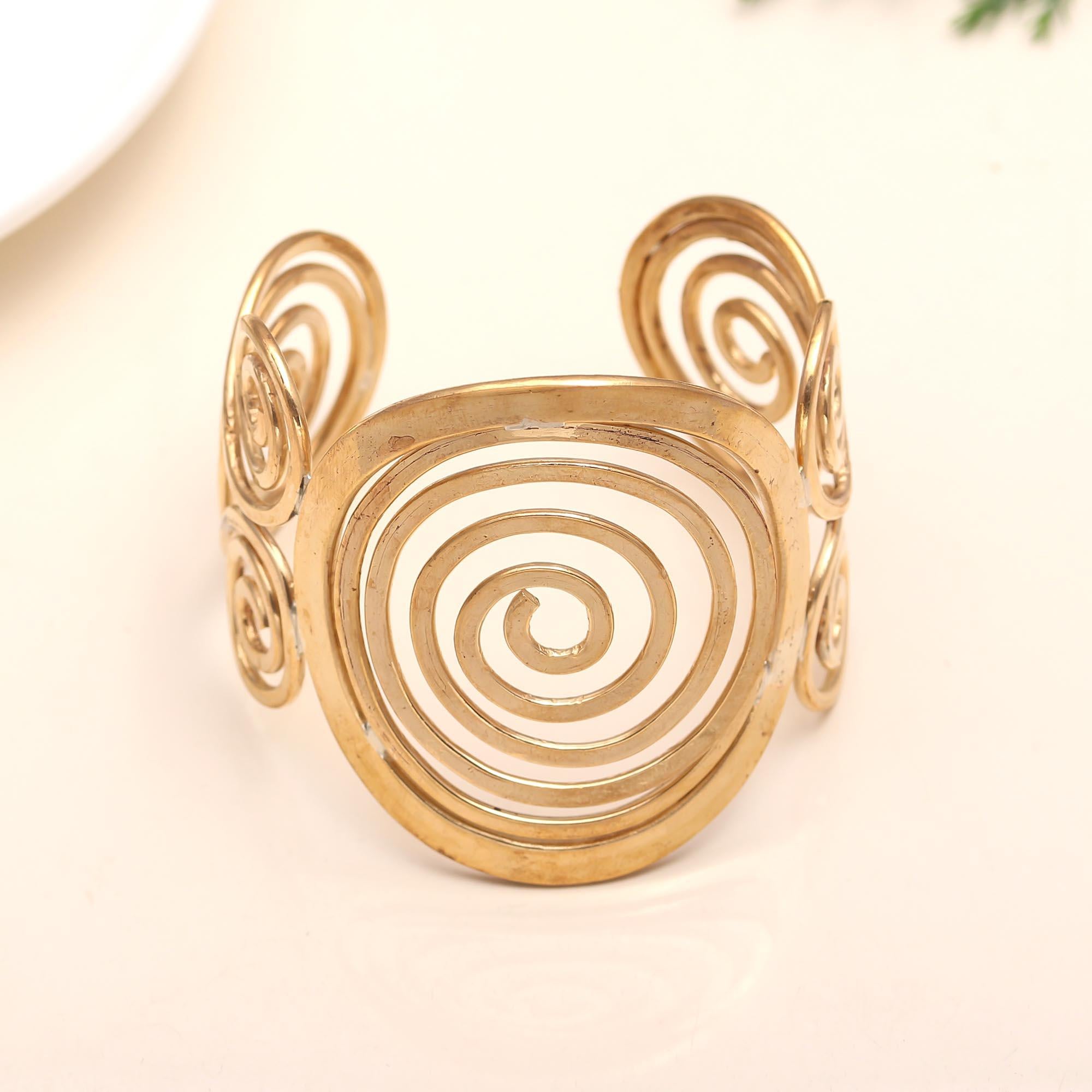 925 Silver Spiral Cuff Bracelet