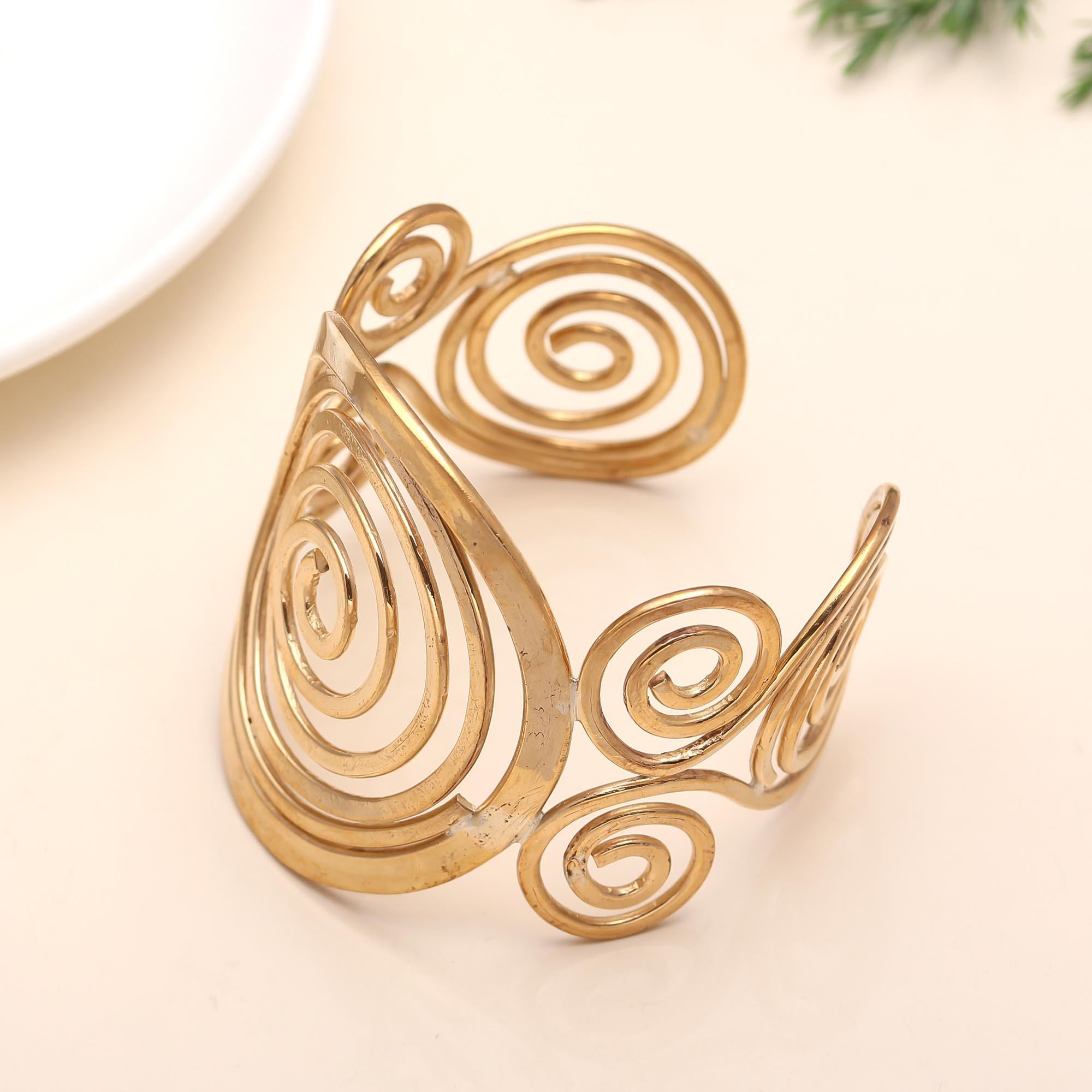925 Silver Spiral Cuff Bracelet