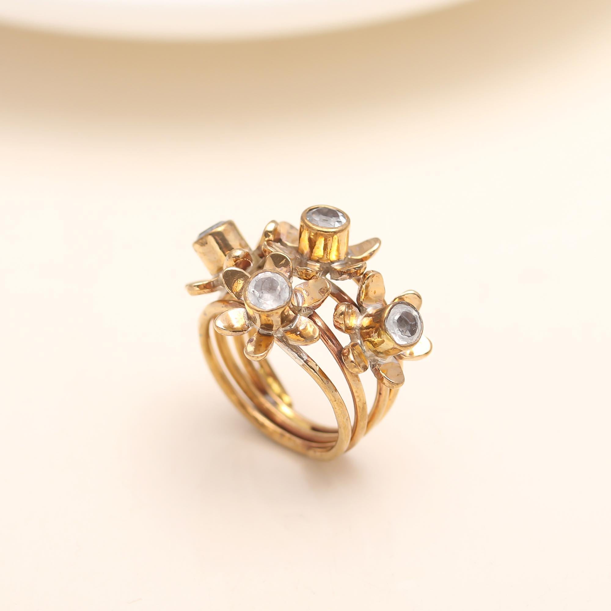 925 Silver Floral Ring