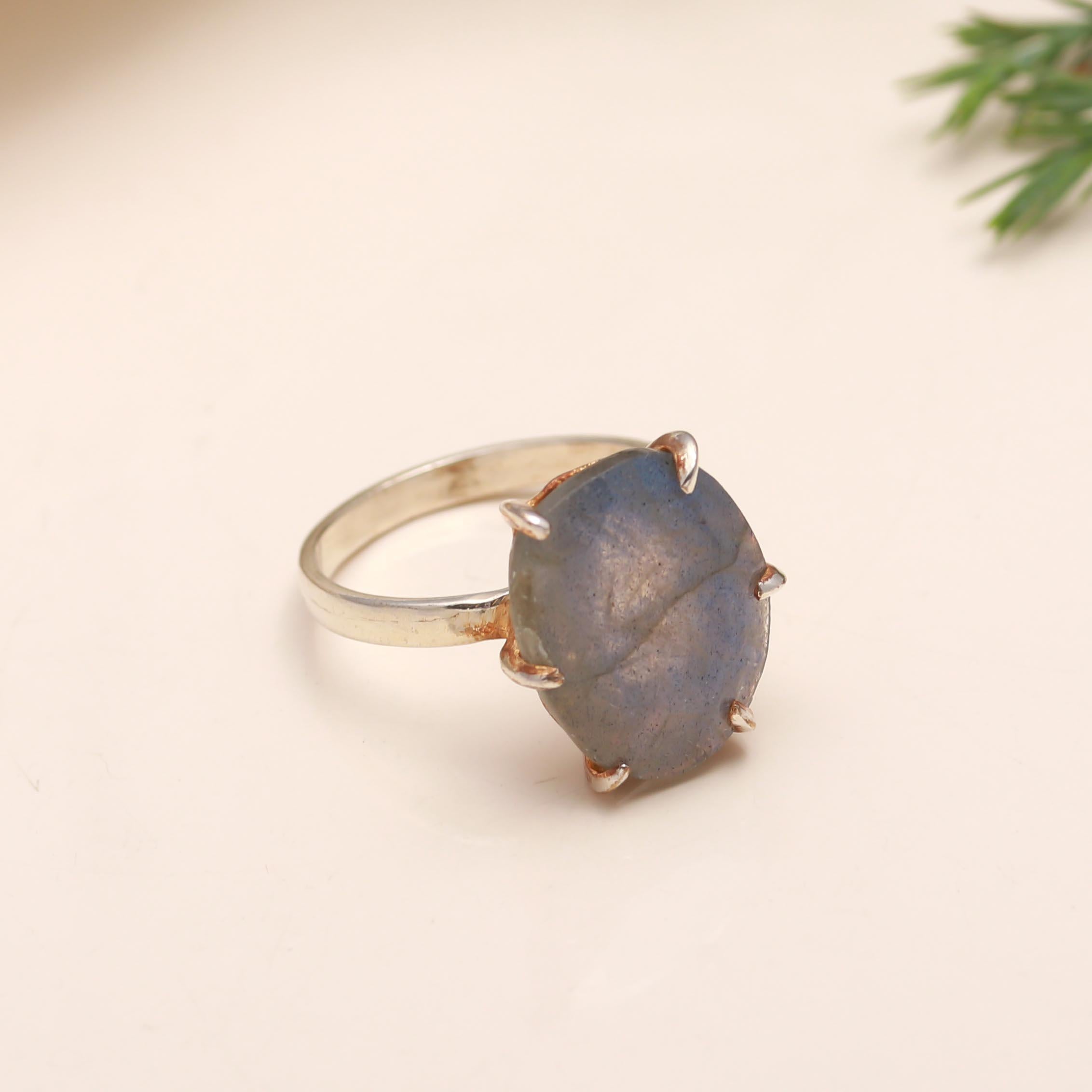 925 Silver Labradorite Ring