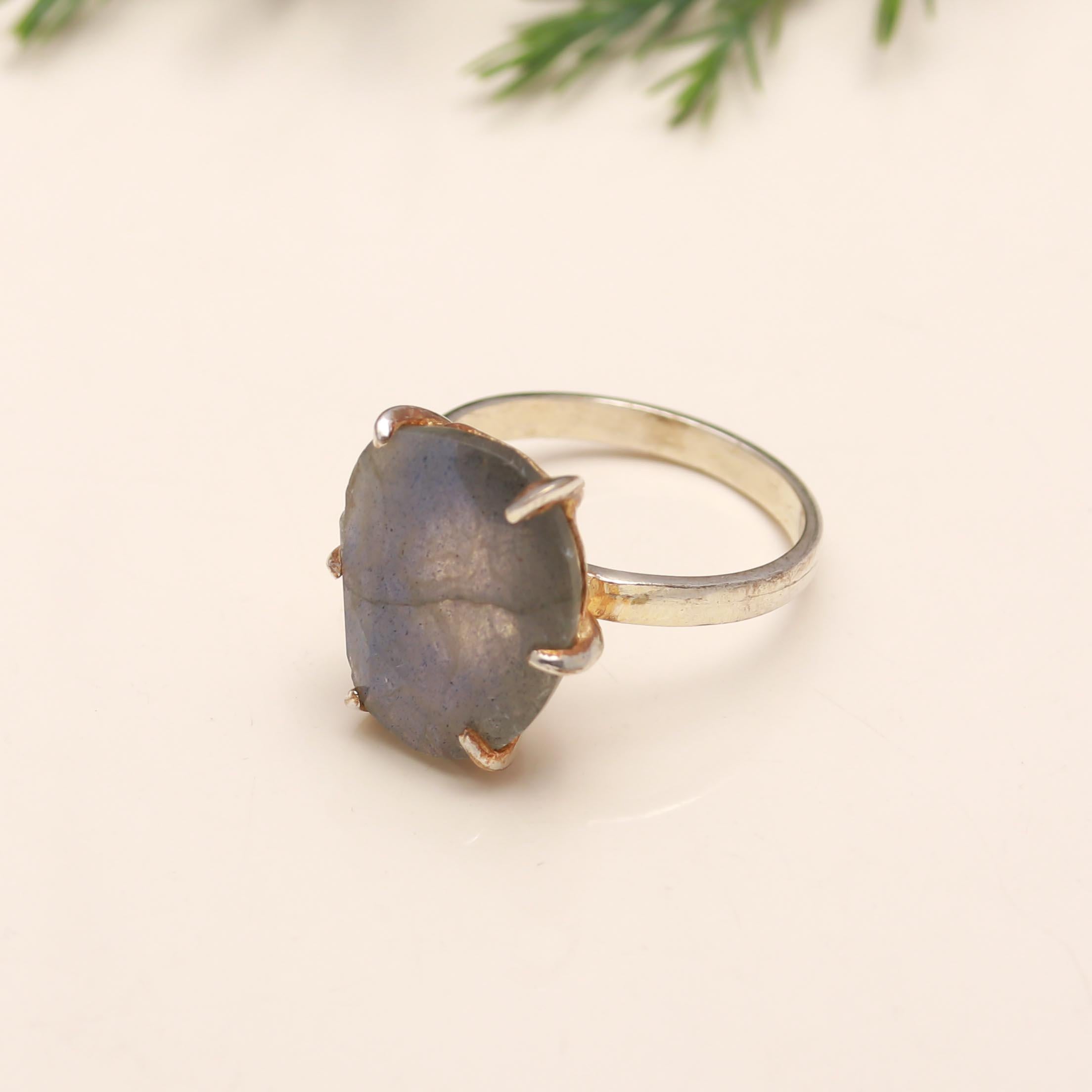 925 Silver Labradorite Ring