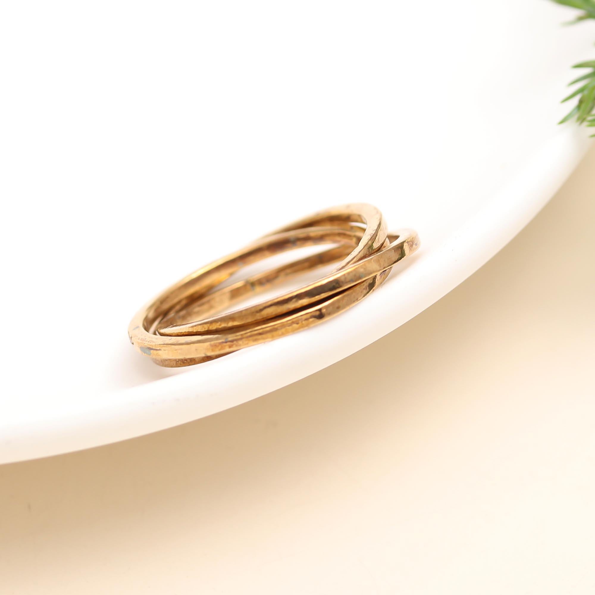 925 Silver Triple Rolling Band Ring