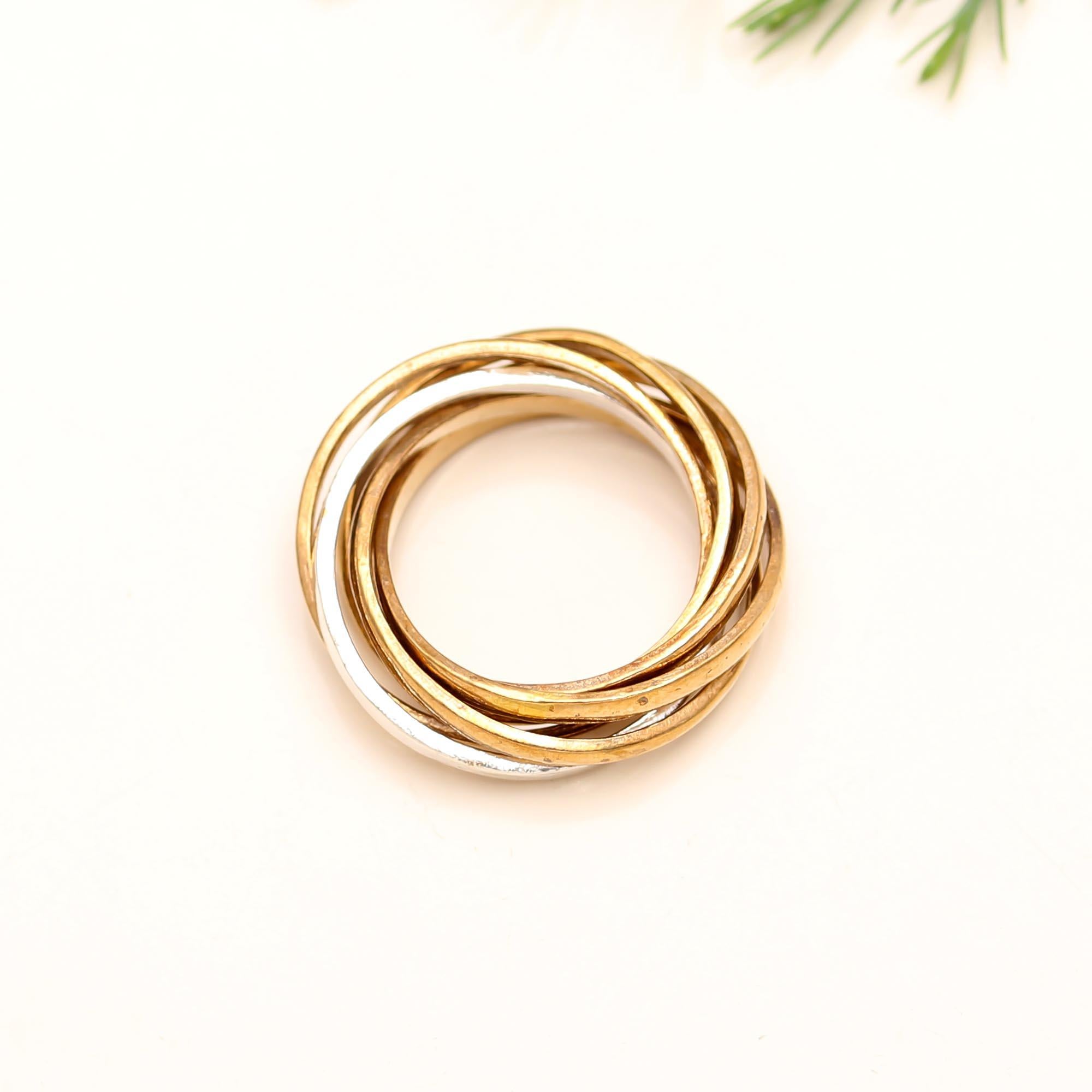 925 Silver Interlocked Band Ring Set