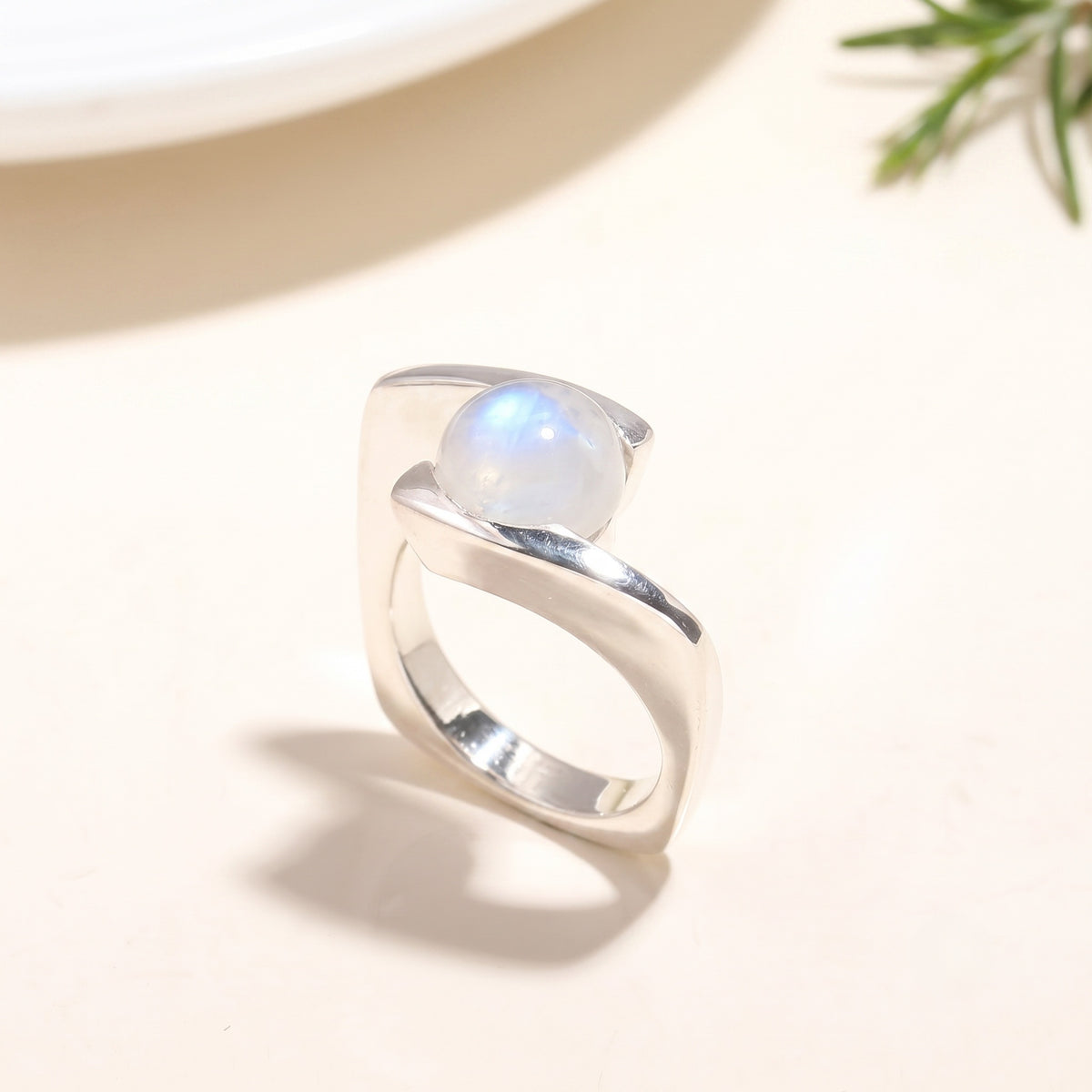 925 Silver Round Amethyst Ring