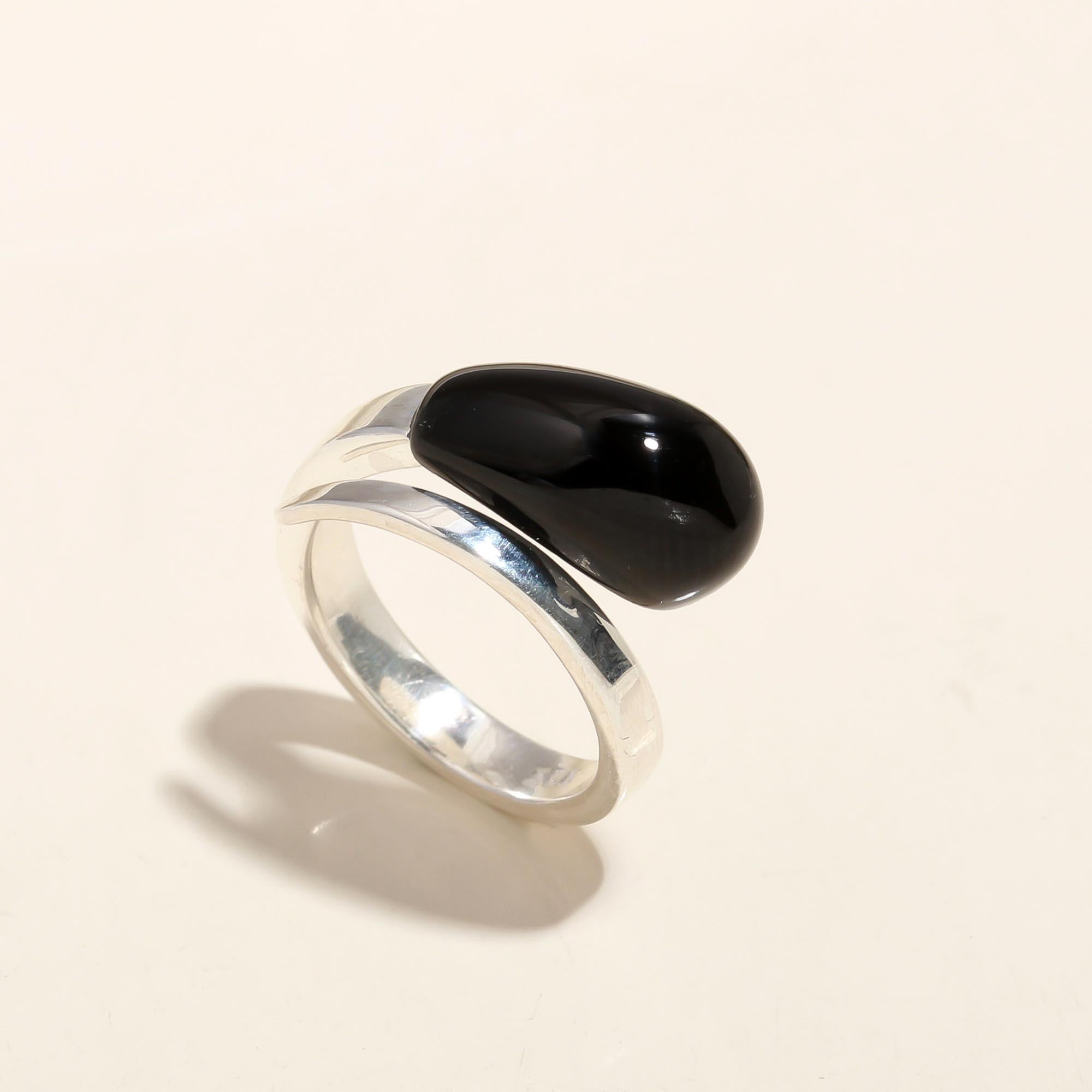 925 Silver Black Onyx Ring