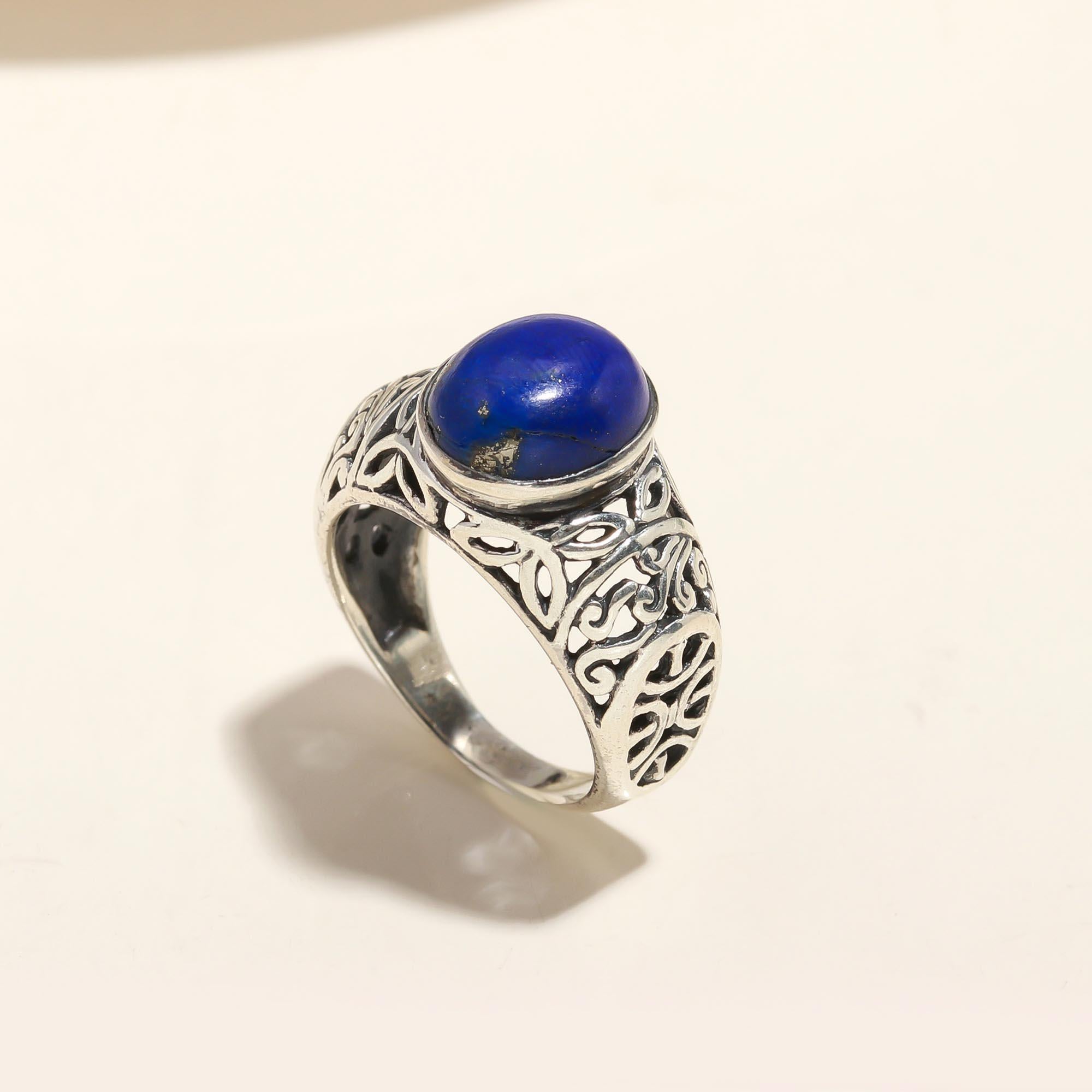 925 Silver Lapis Lazuli Ring