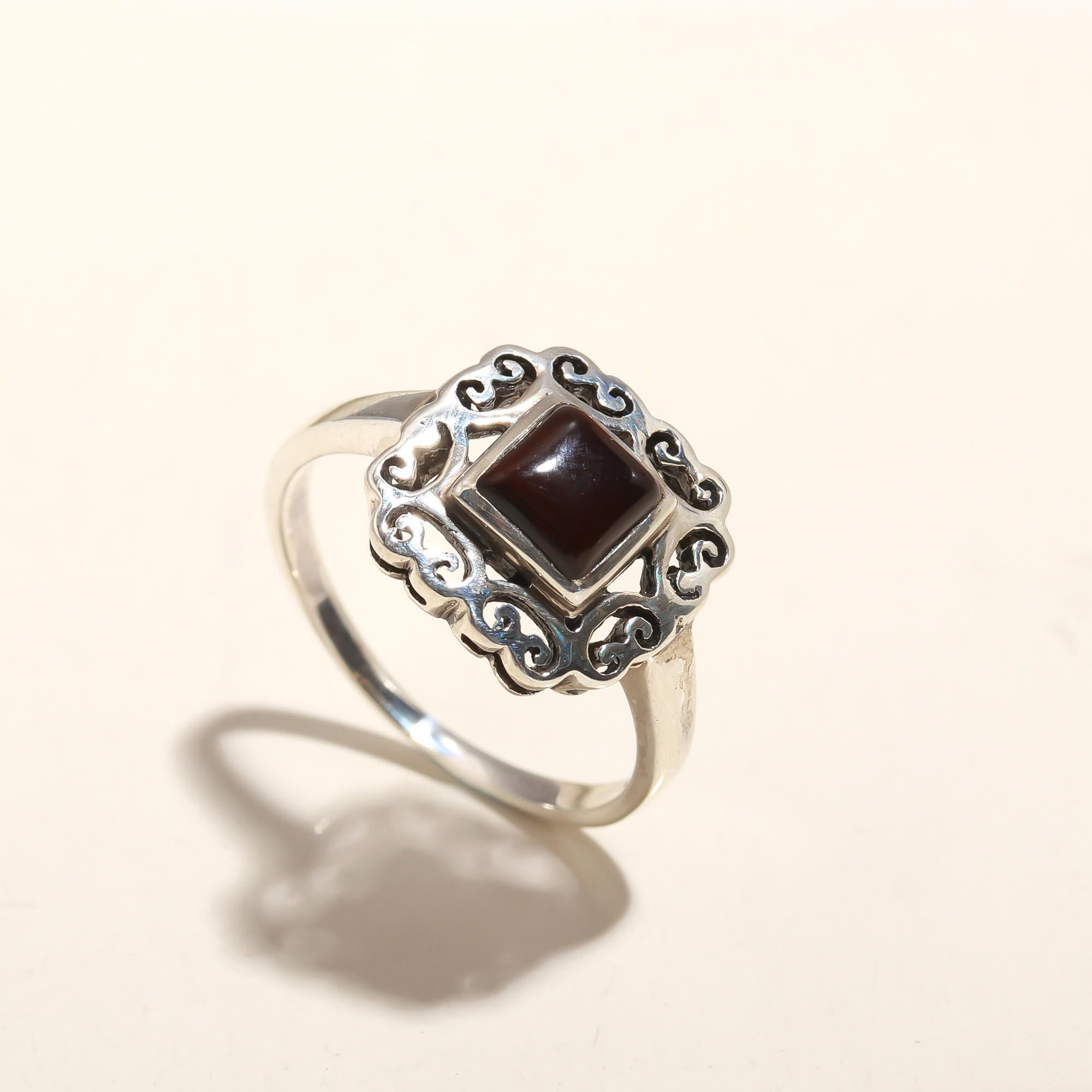 925 Silver Black Onyx Ring