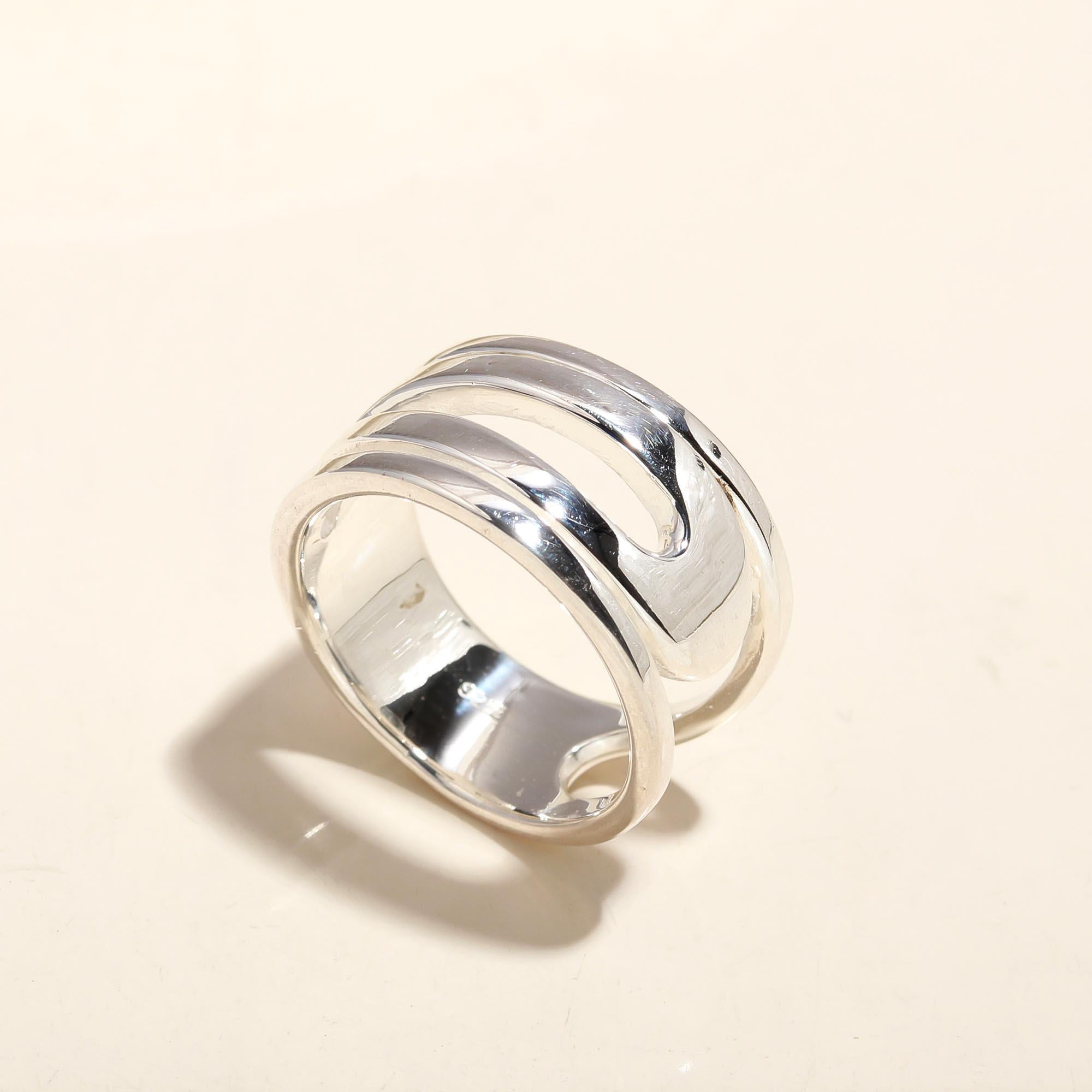 925 Silver Wide Open Band Ring