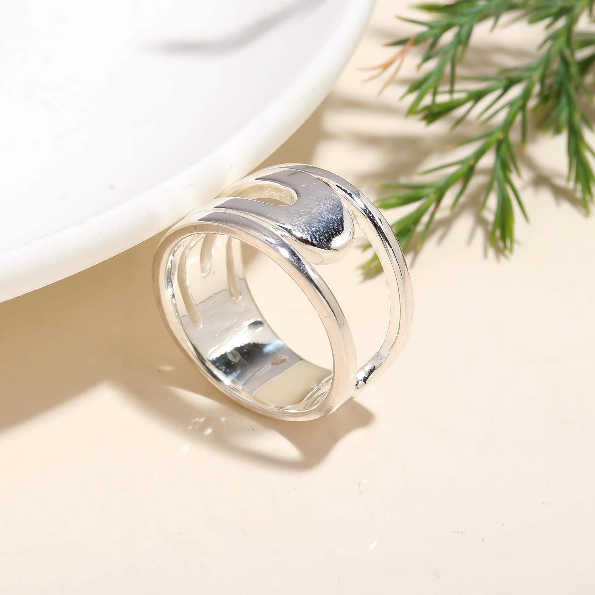 925 Silver Wide Open Band Ring