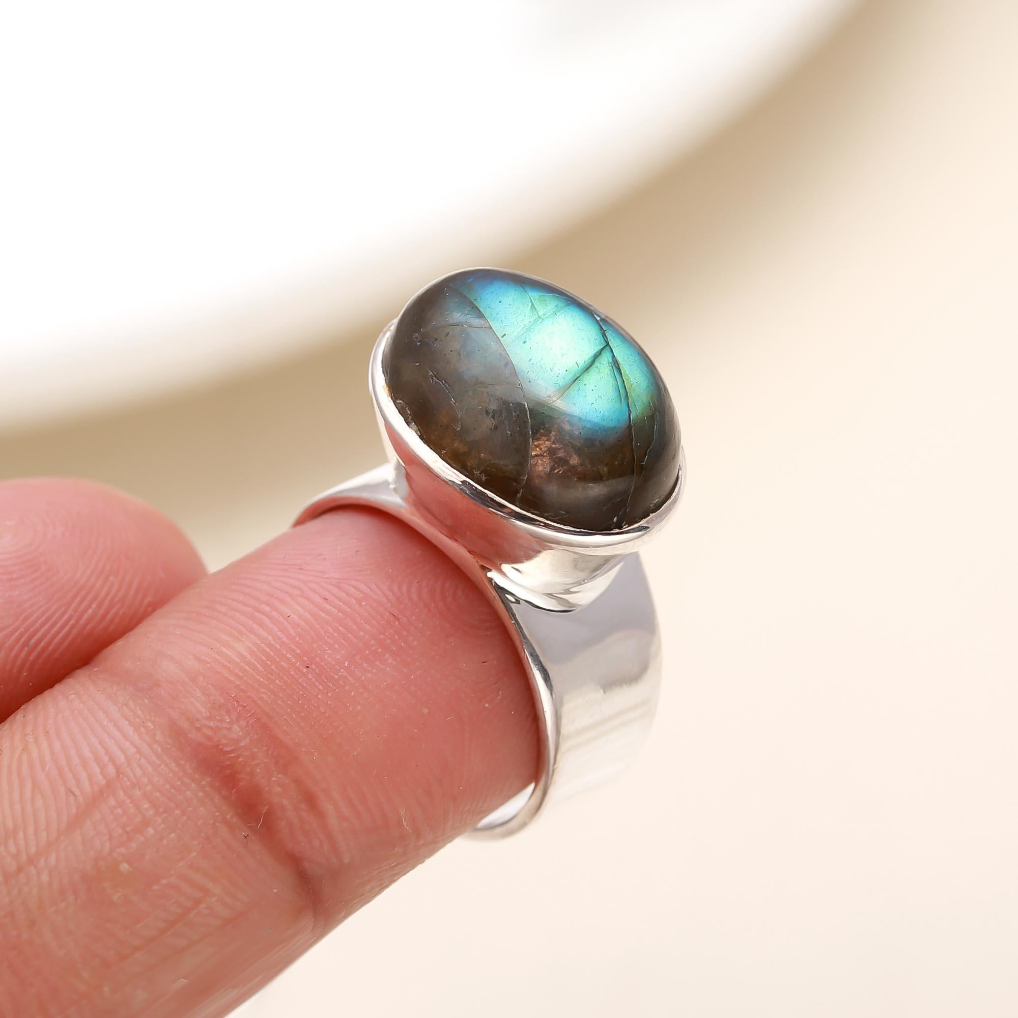 925 Silver Labradorite Ring